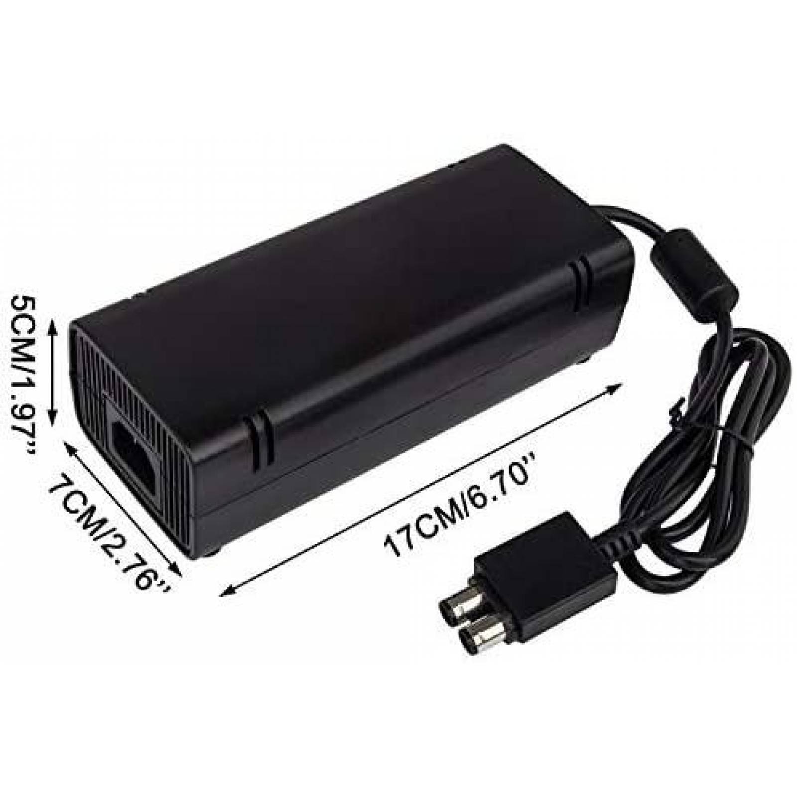 Cable Adaptador Oussirro Power Supply Brick Xbox 360 -Negro