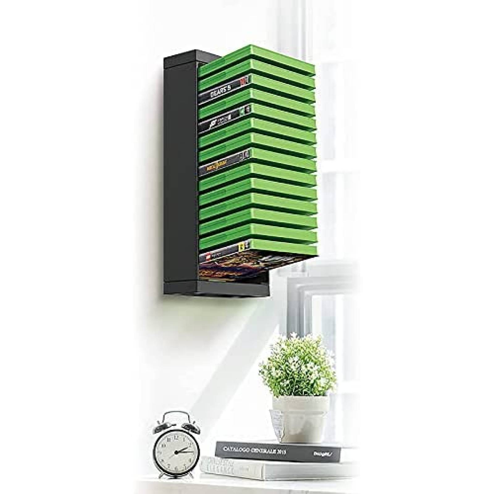 Organizador ECHZOVE Para Hasta 14 Cajas de Juegos -Negro