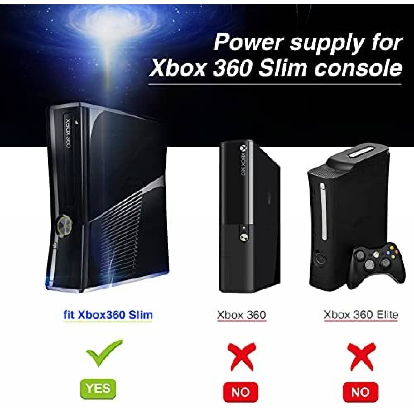 Calble Fuente Poder CTPOWER Xbox 360 Slim Profesional 220W