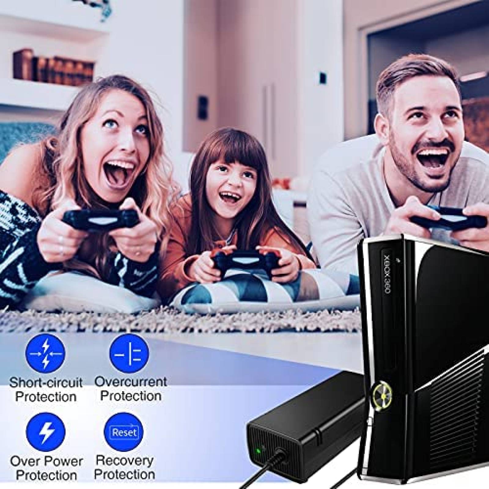 Calble Fuente Poder CTPOWER Xbox 360 Slim Profesional 220W