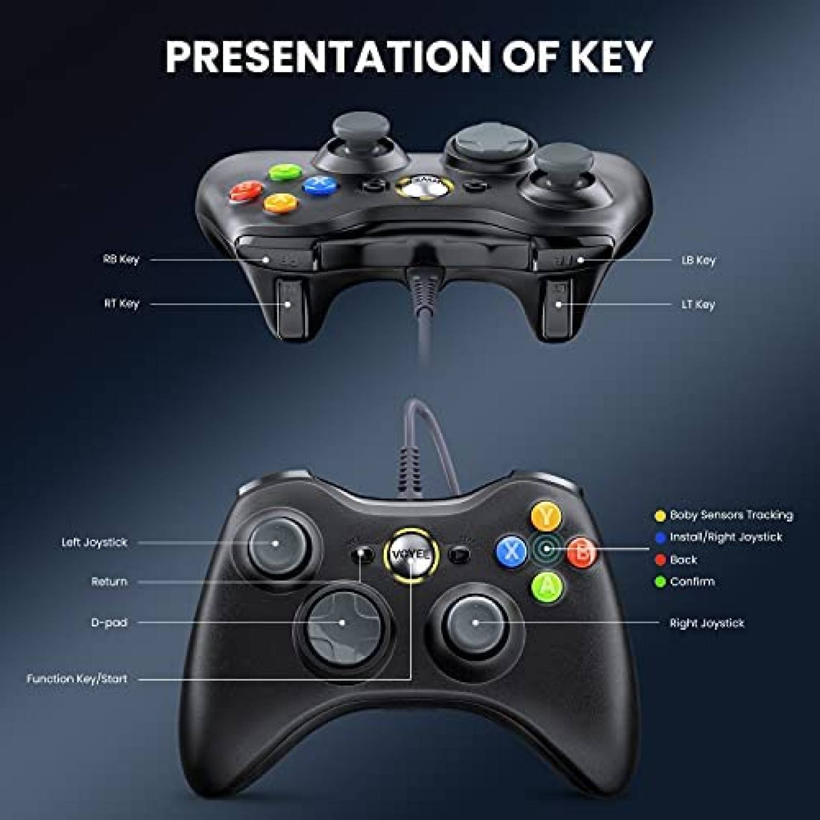 Control de PC VOYEE Diseño Ergonomico para Consola Xbox