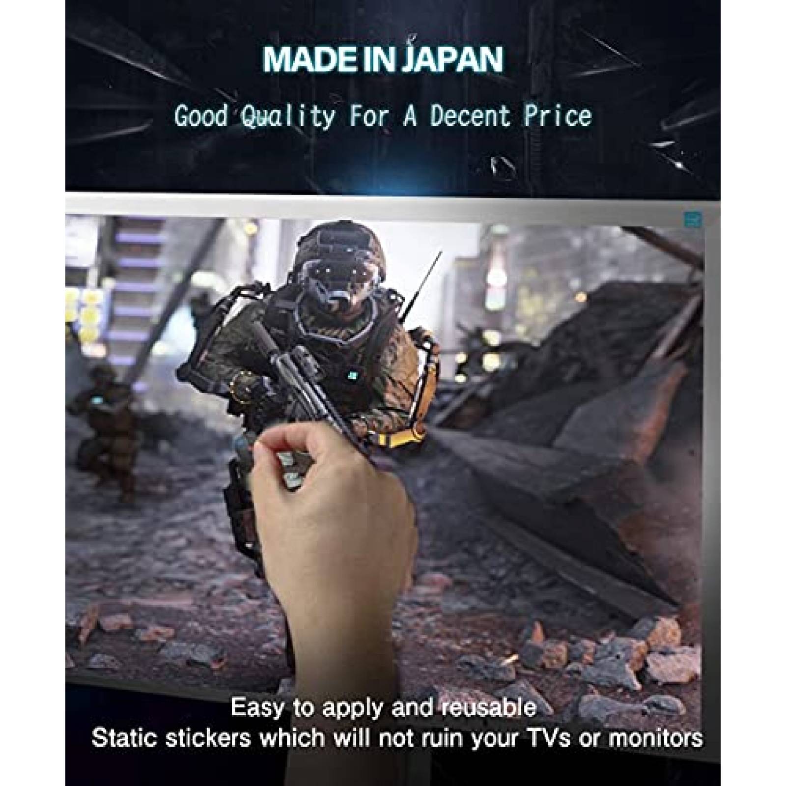 Pack stickers de mira TV Weska x22 reusables 7 diseños