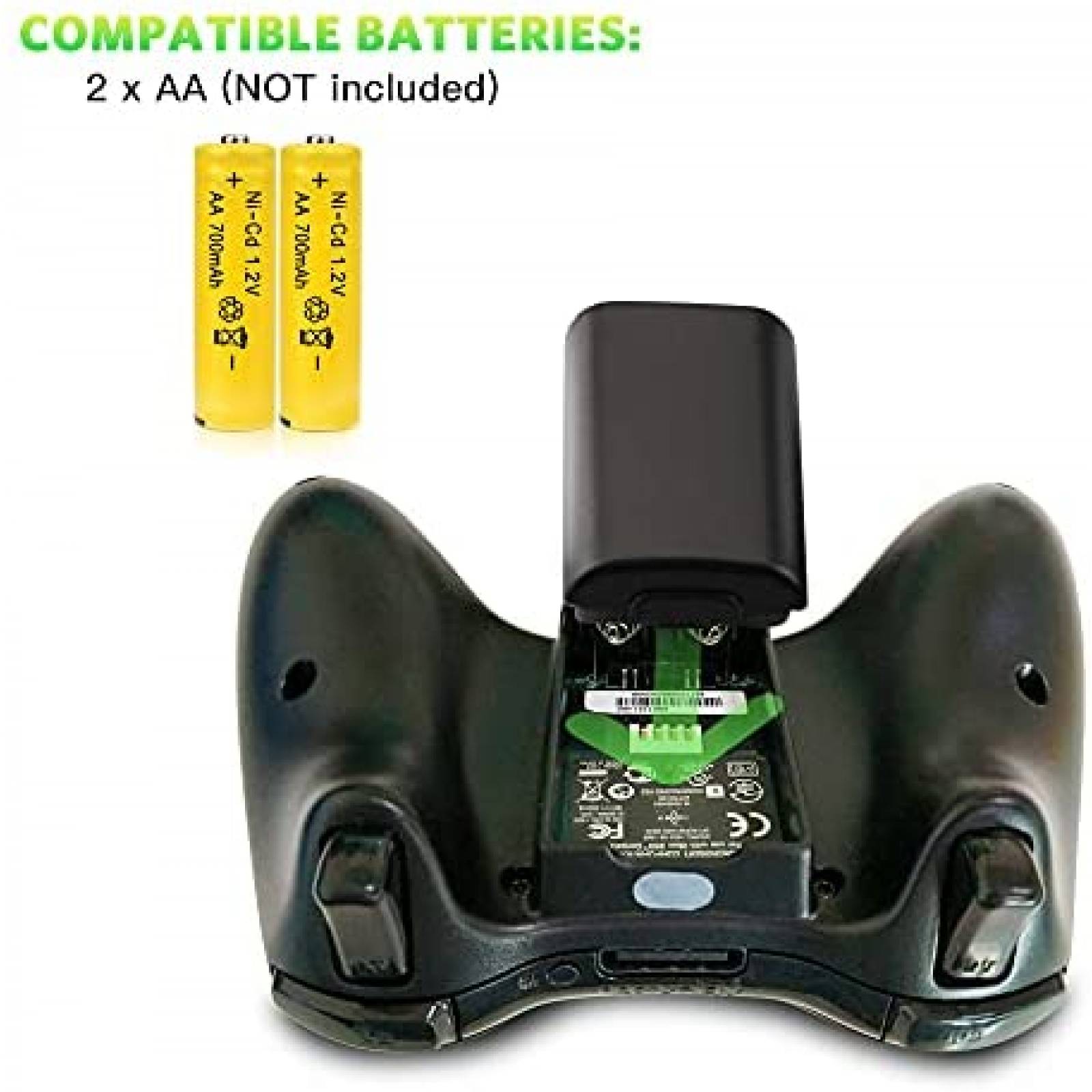 Tapa de Bateria Xahpower para Control de Xbox 360 4 Pzs -B/N