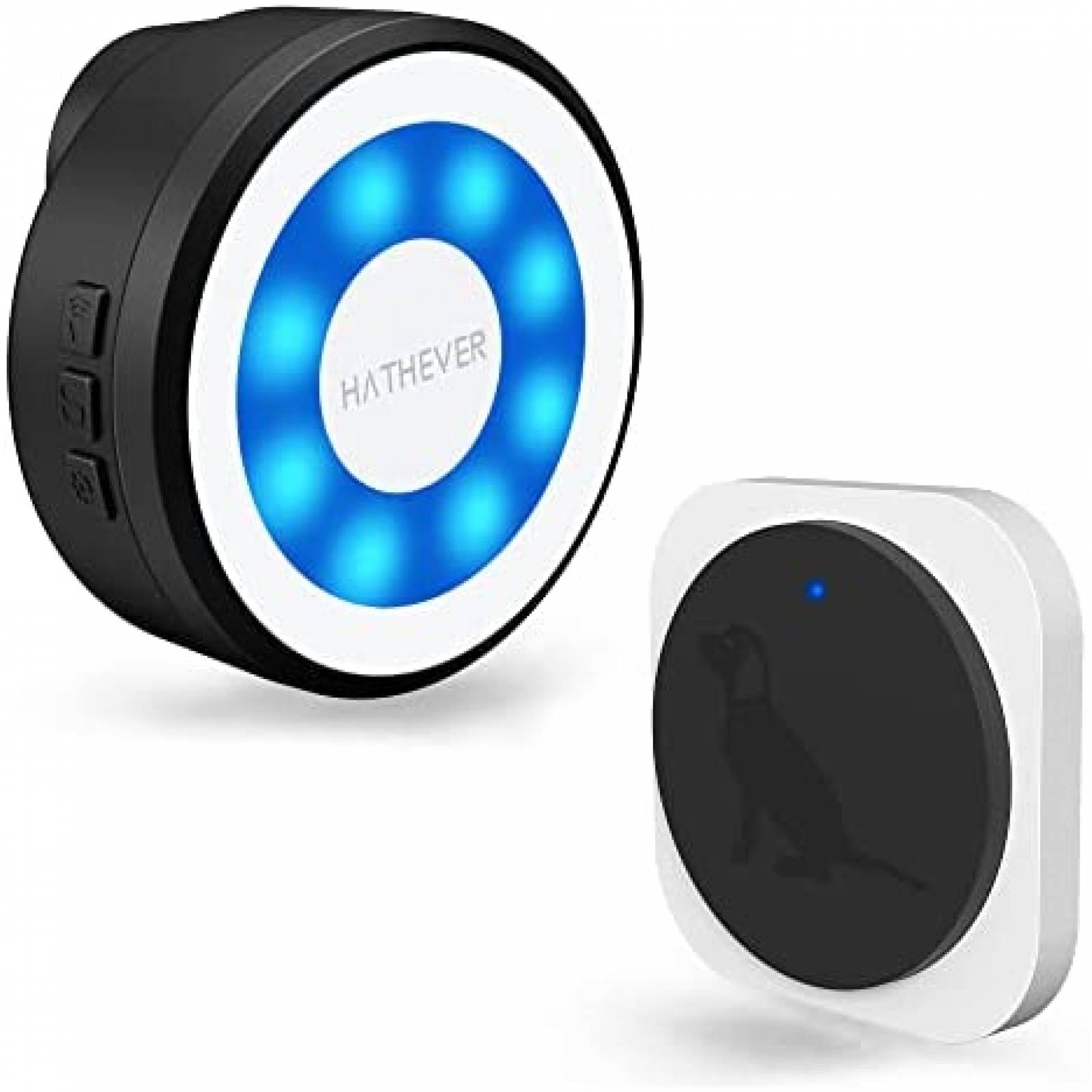 Campana Entrenadora Hathever Timbre Inalambrico IP65 -Negro