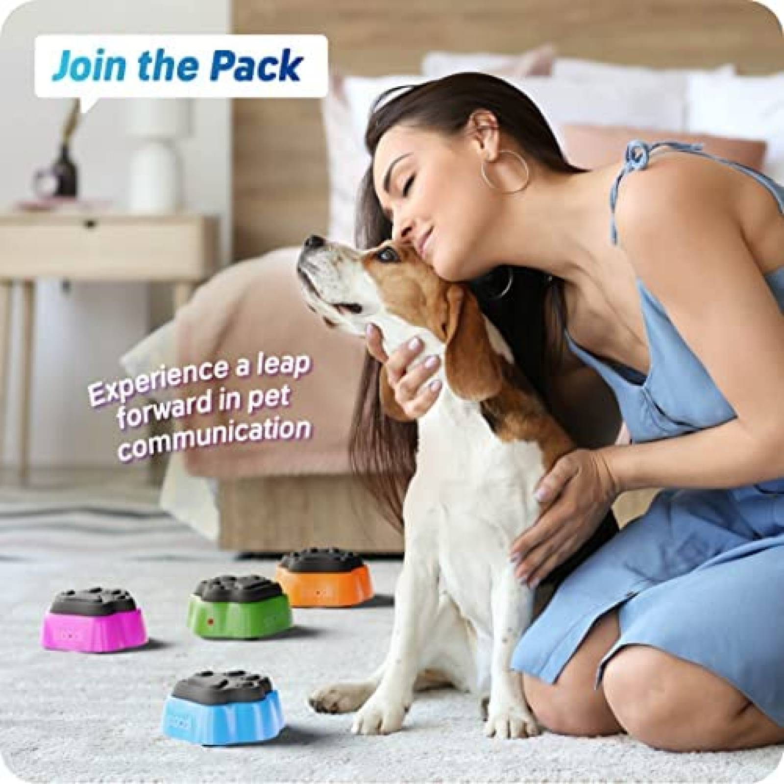 Botones de Comunicacion Poodl Grabador de Voz 4 pcs