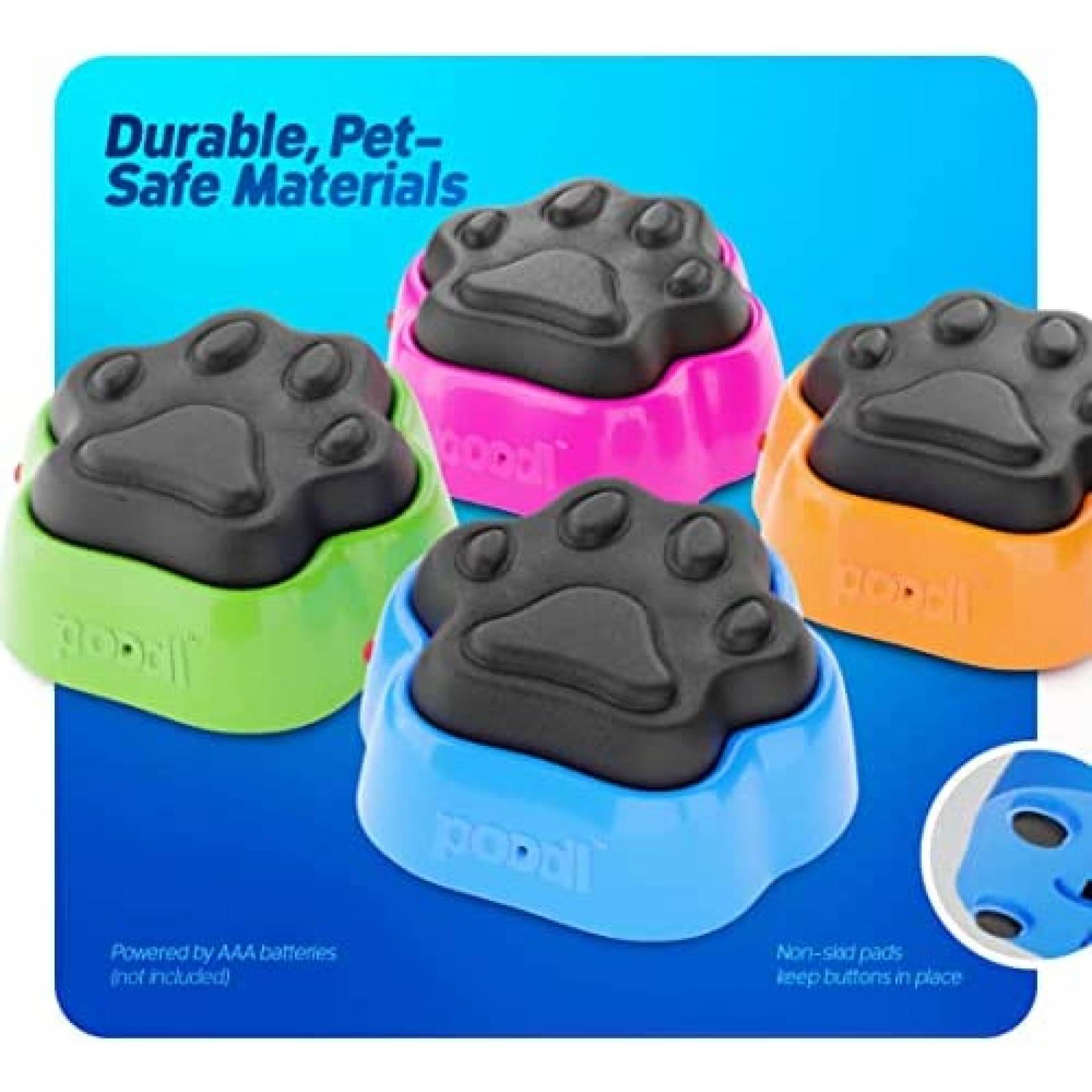 Botones de Comunicacion Poodl Grabador de Voz 4 pcs