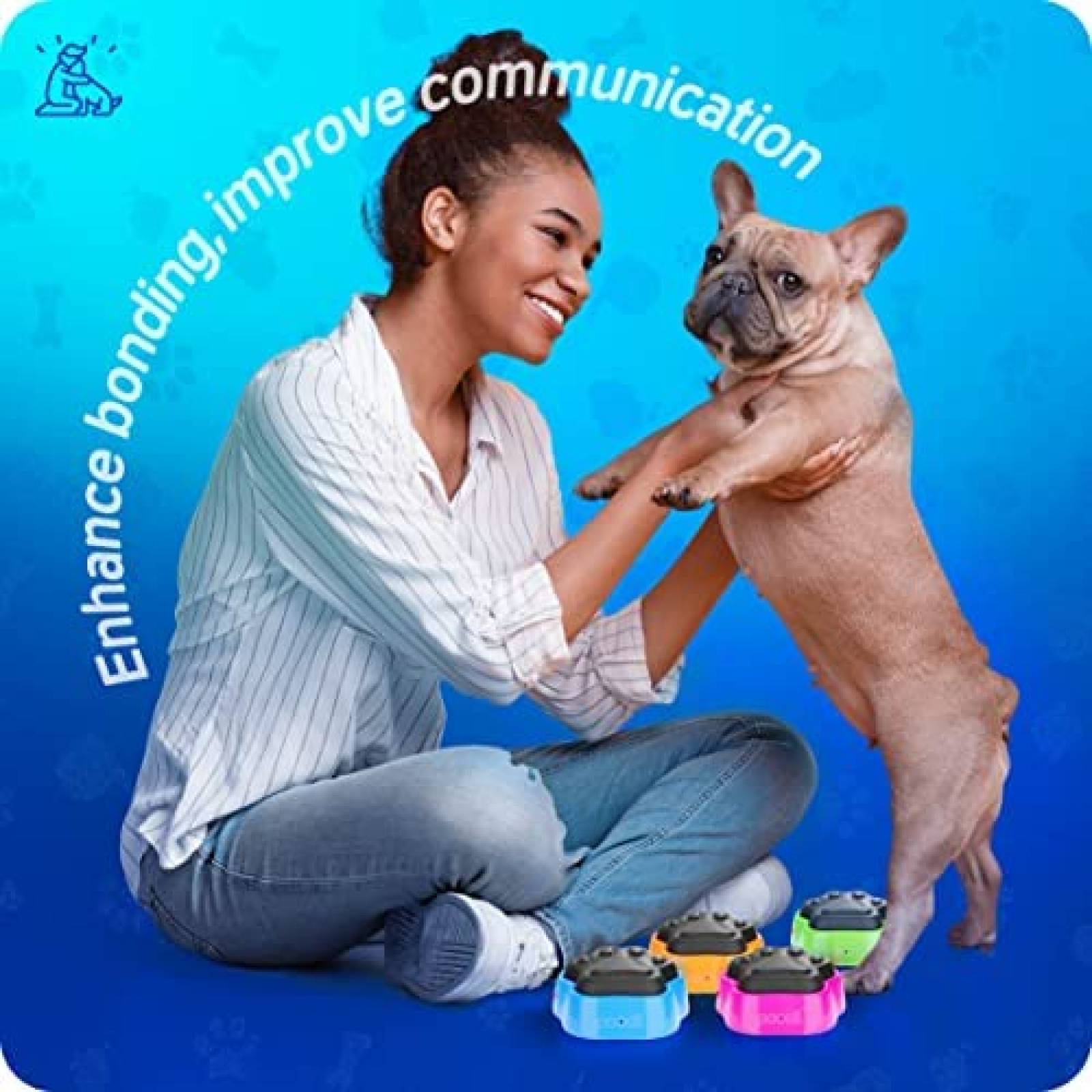 Botones de Comunicacion Poodl Grabador de Voz 4 pcs