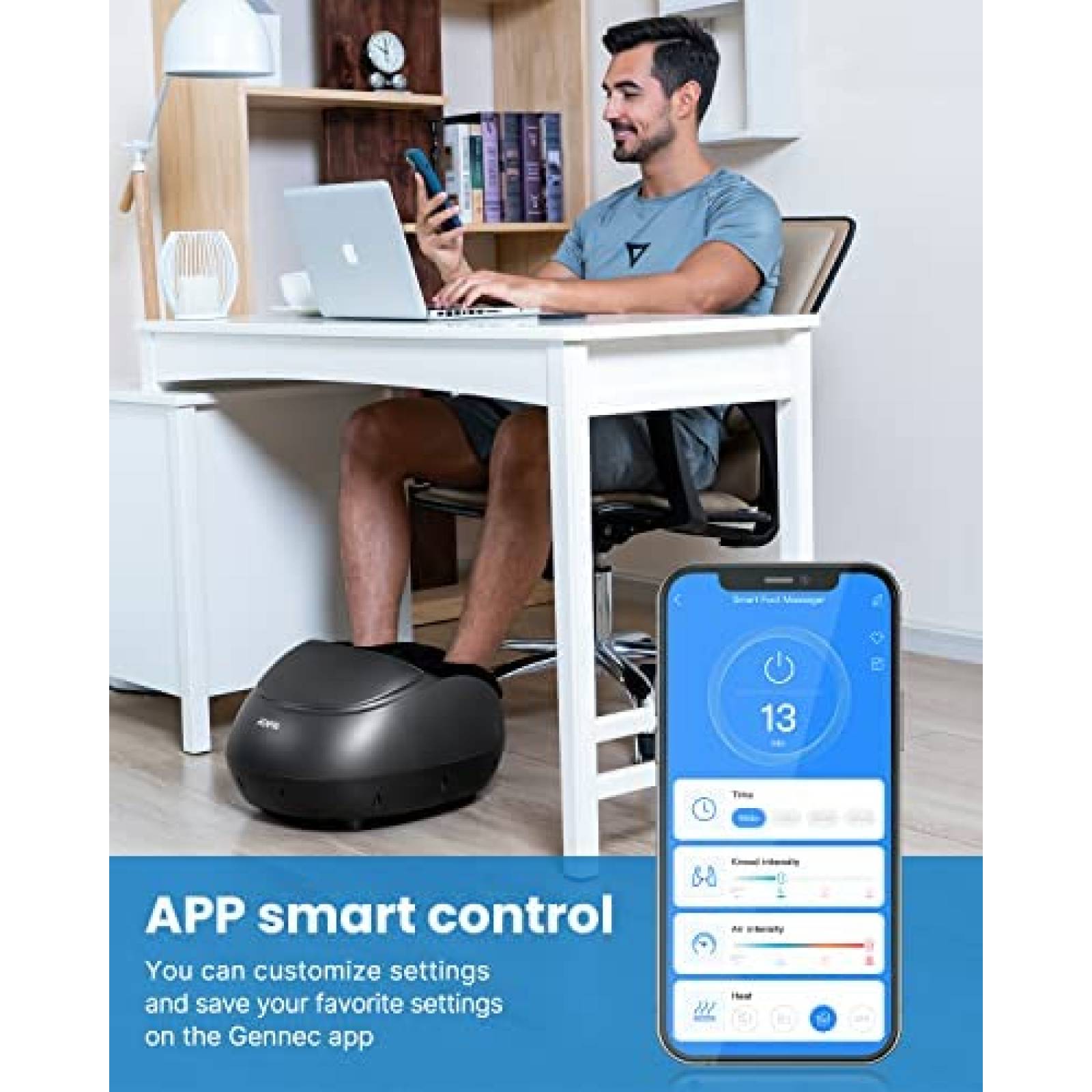 Masajerador RENPHO para Pies de Hombre talla 12 -Negro