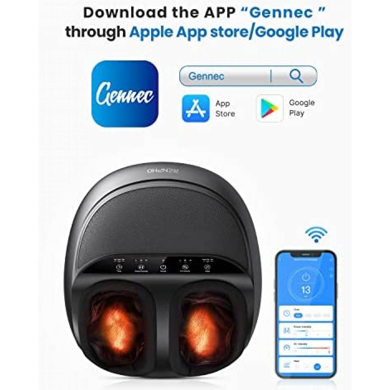 Masajerador RENPHO para Pies de Hombre talla 12 -Negro