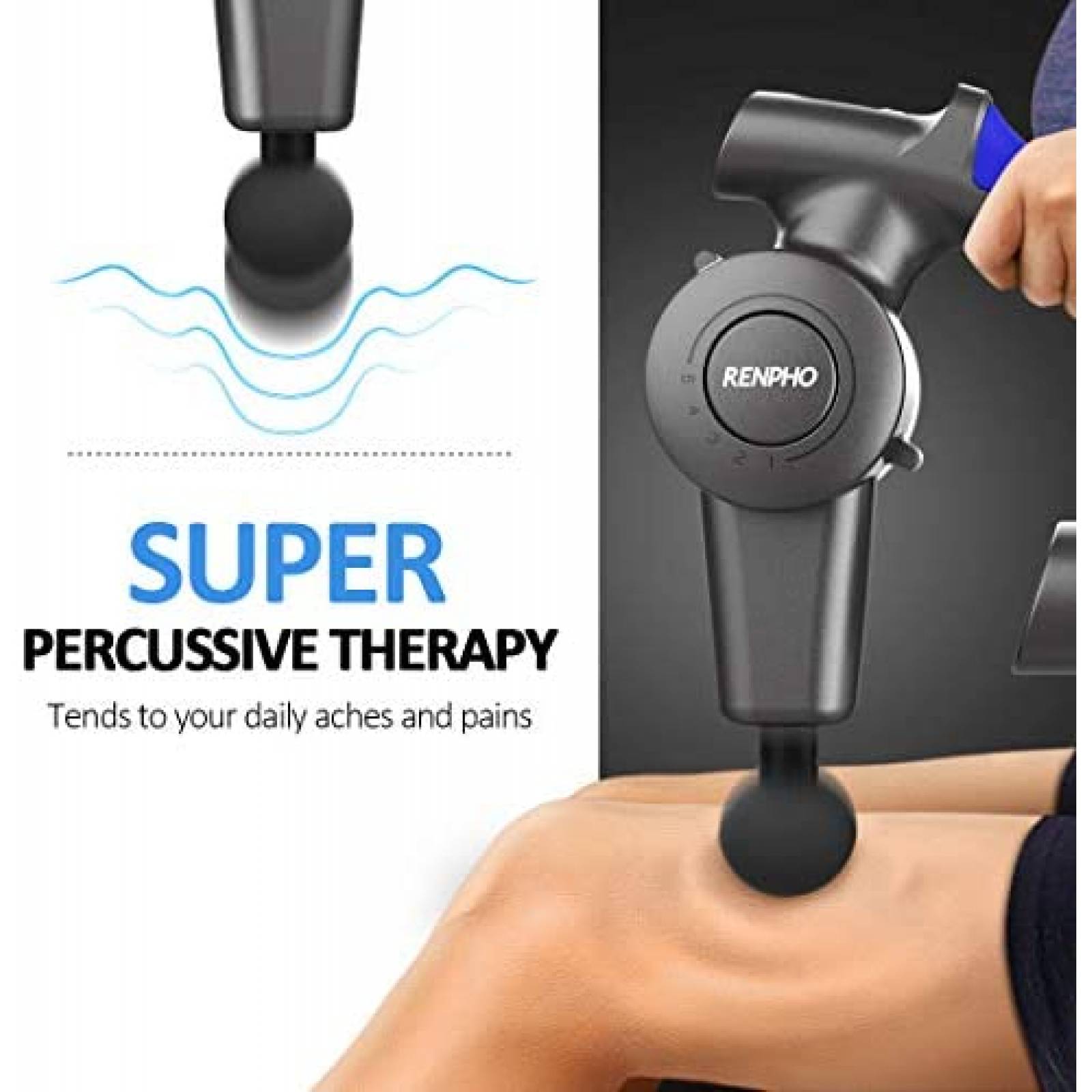 Masajeador RENPHO Ajustable Percusion Brazo Dolor Negro