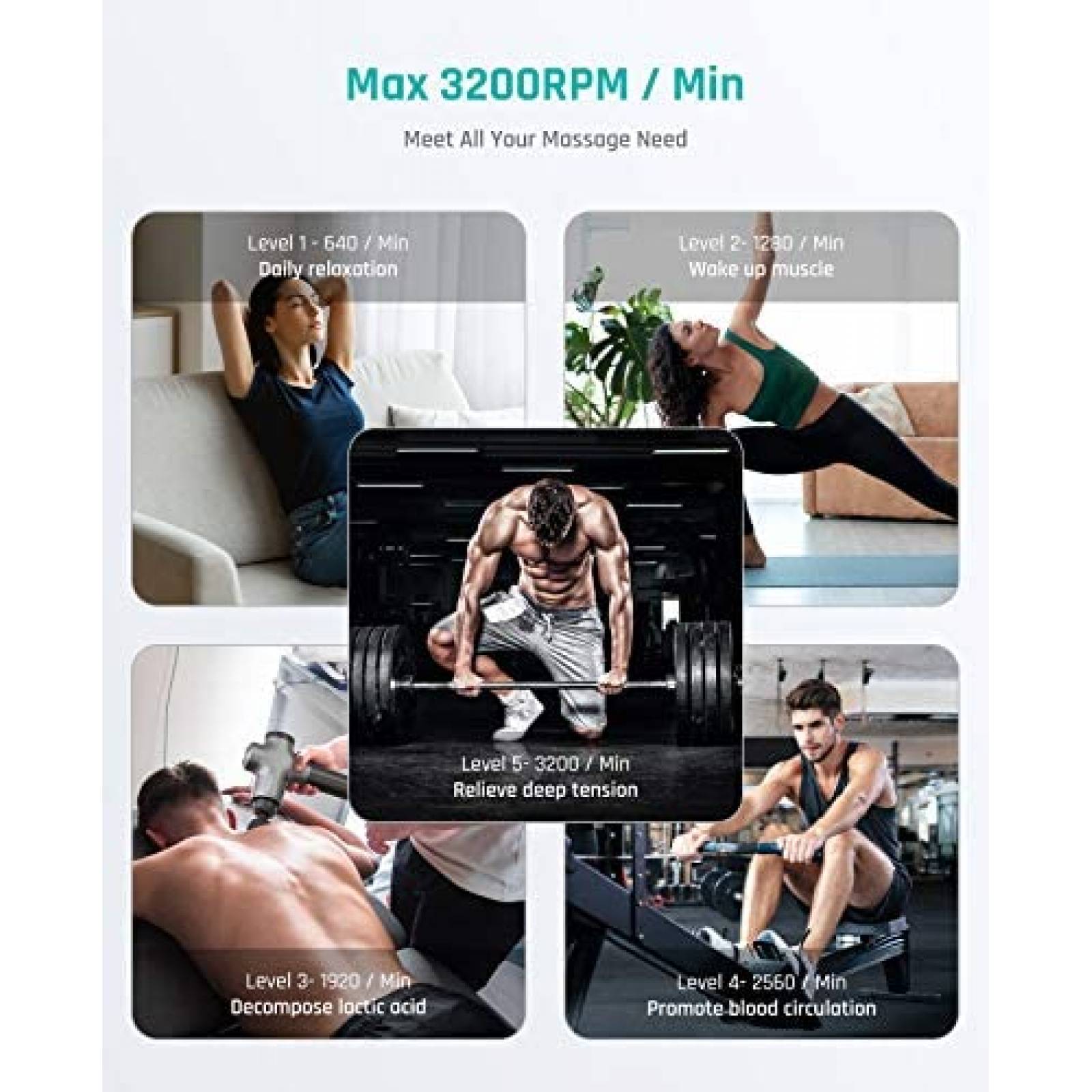 Masajeador Mebak Mebak 3 Liberador Dolor Relajacion Negro