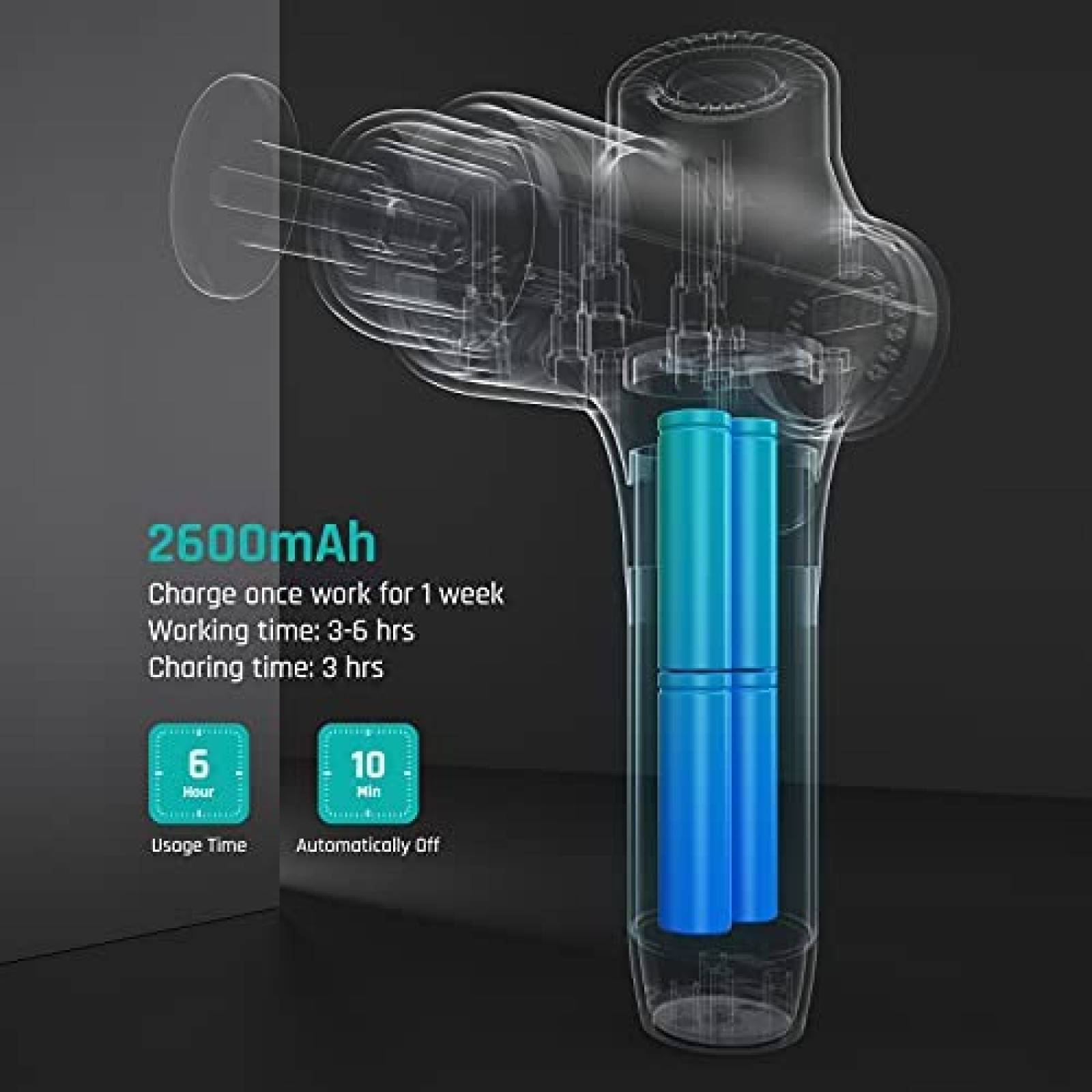 Masajeador Mebak Mebak 3 Liberador Dolor Relajacion Negro