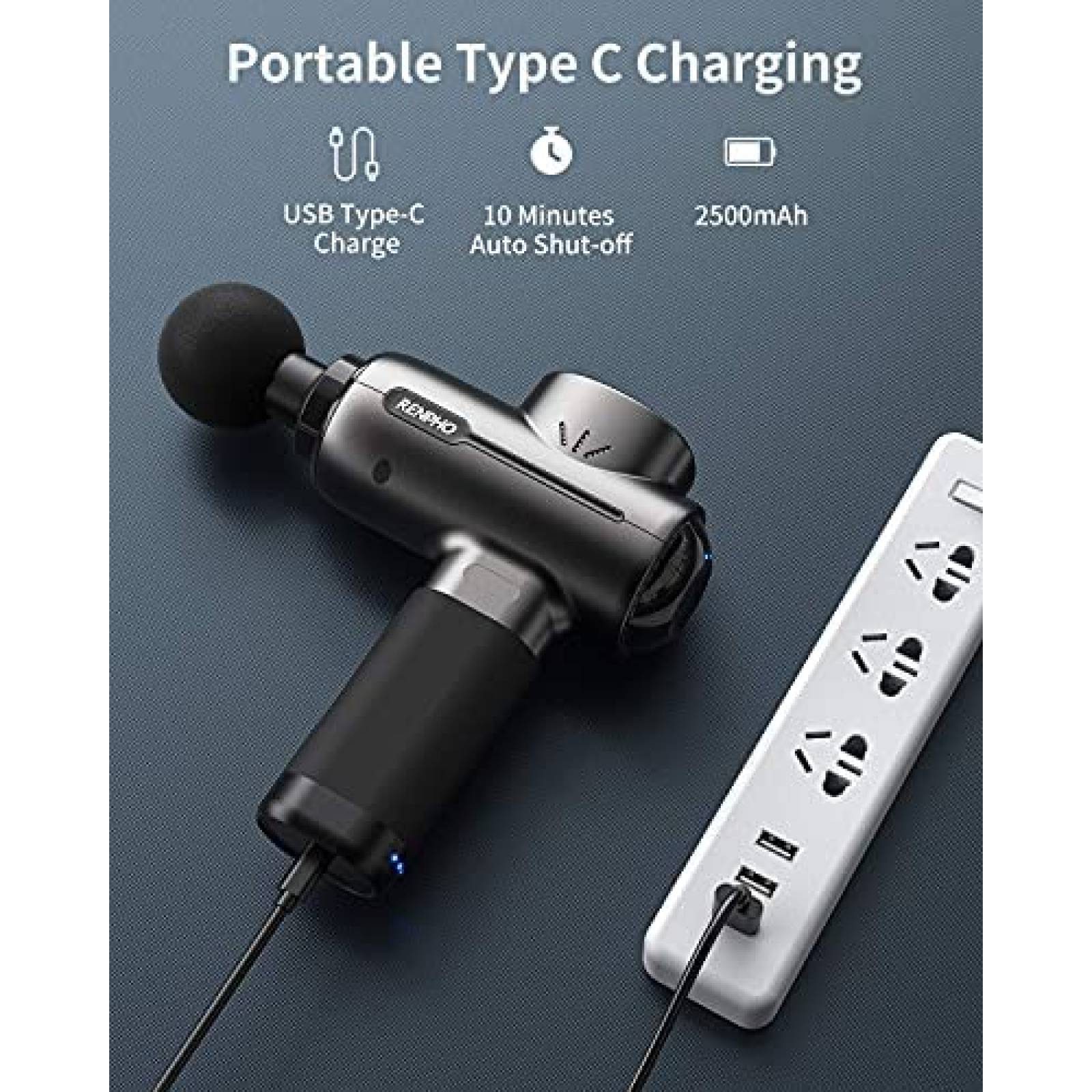 Pistola de Masaje Renpho RP-GM171 Portatil 3200rpm