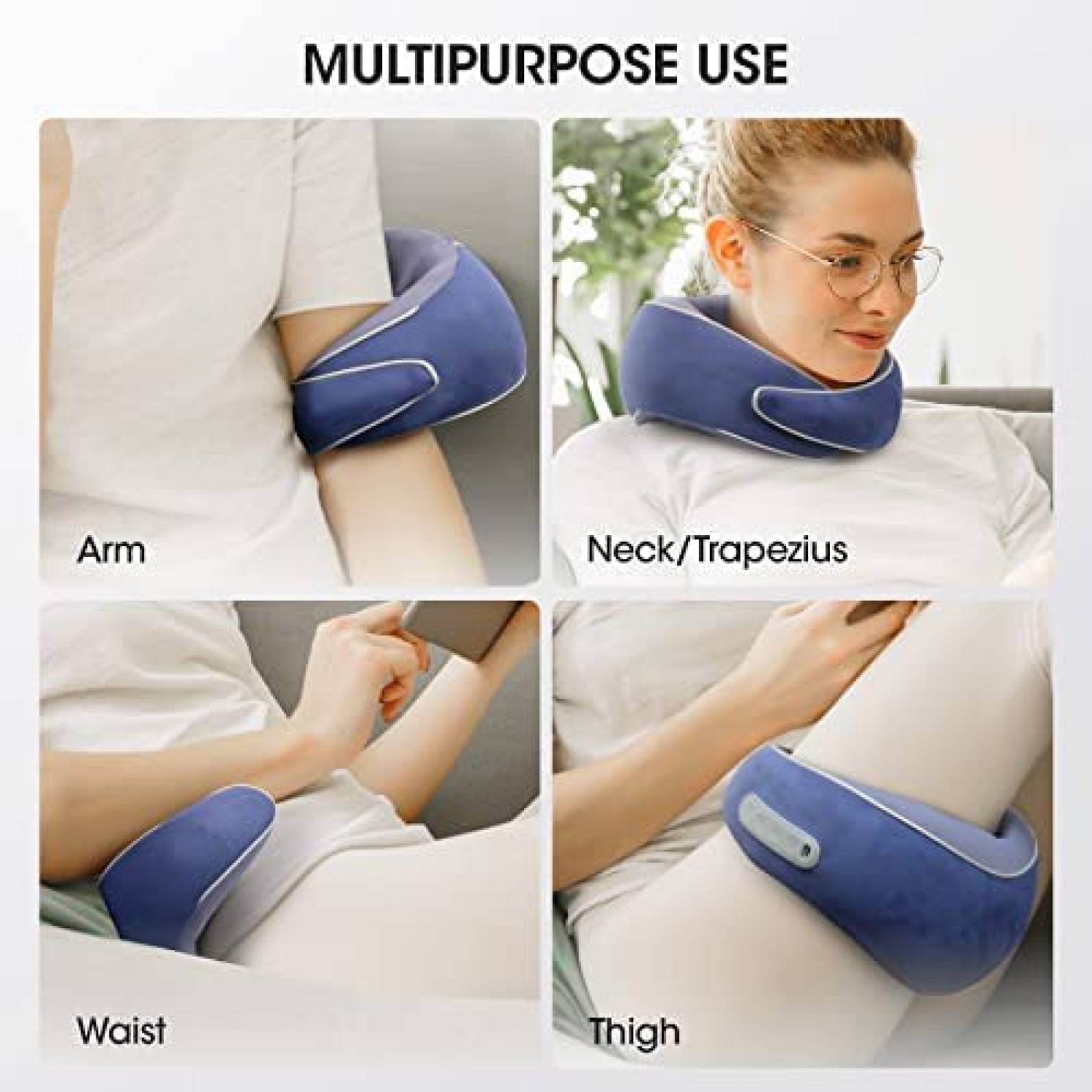 Masajeador Shiatsu Bicare para Cuello y Espalda -Azul