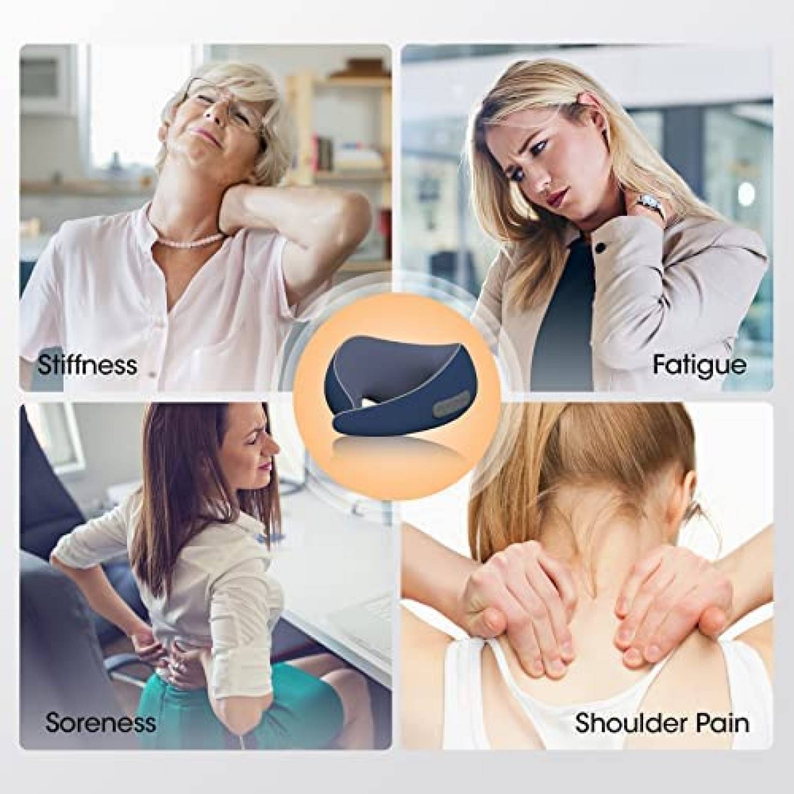 Masajeador Shiatsu Bicare para Cuello y Espalda -Azul