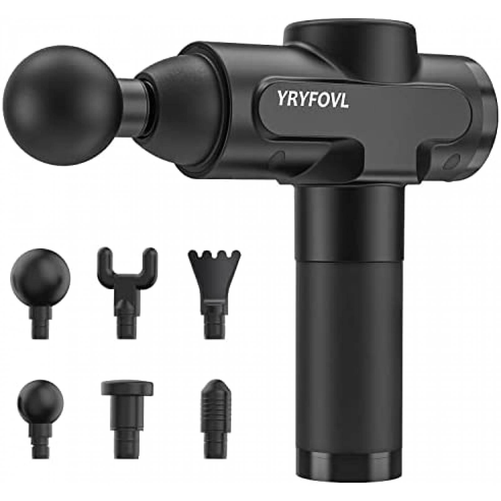 Pistola De Masaje De Mano YRYFOVL Portatil Silenciosa -Negro