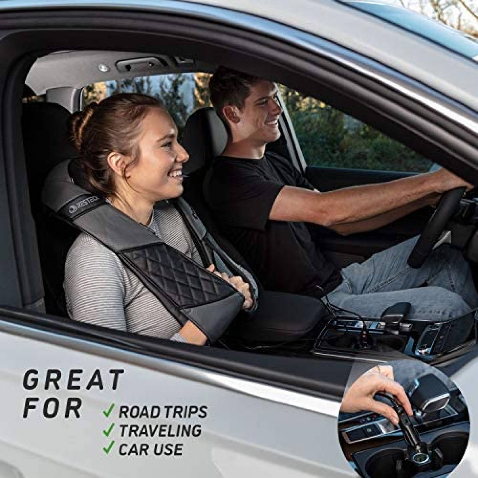 Masajeador RESTECK BD1041 Cuello 3D Electrico Negro