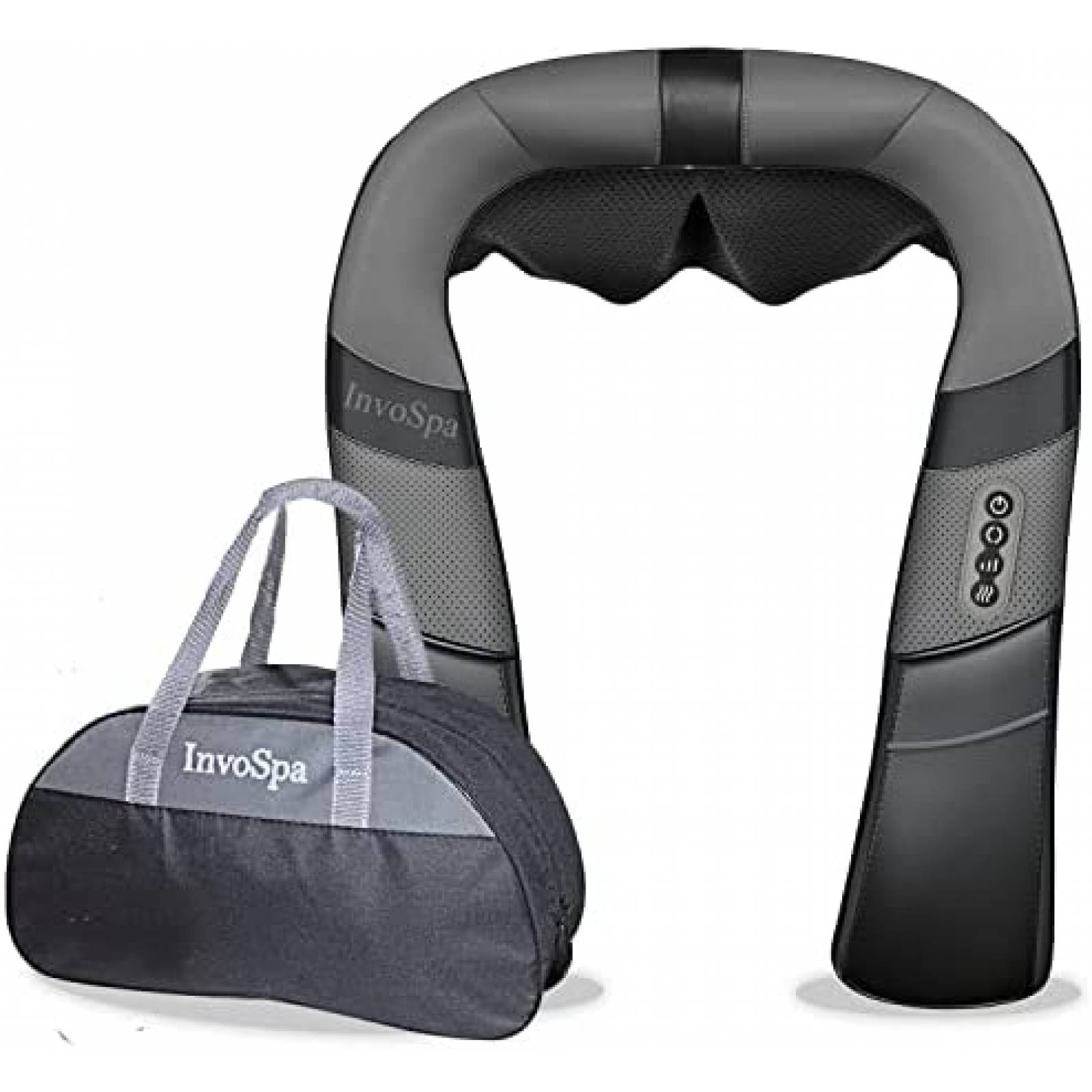 Masajerador InvoSpa de Calor p/Hombros y Cuello -Gris Fuerte