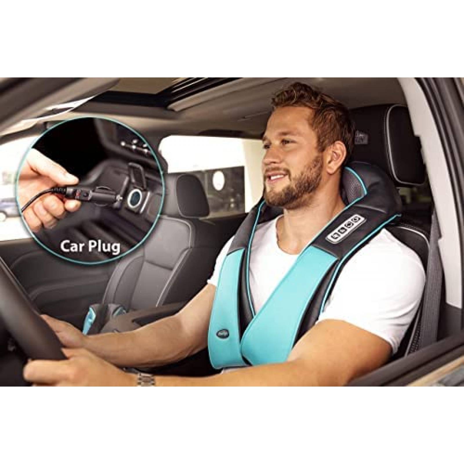 Masajerador InvoSpa de Calor para Hombros y Cuello -Azul