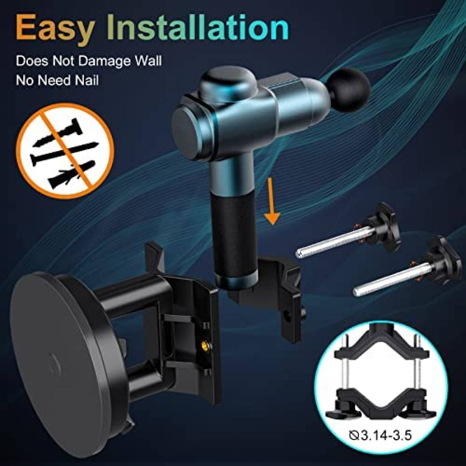 Soporte de Pistola TRYAST Para Automasaje -Negro