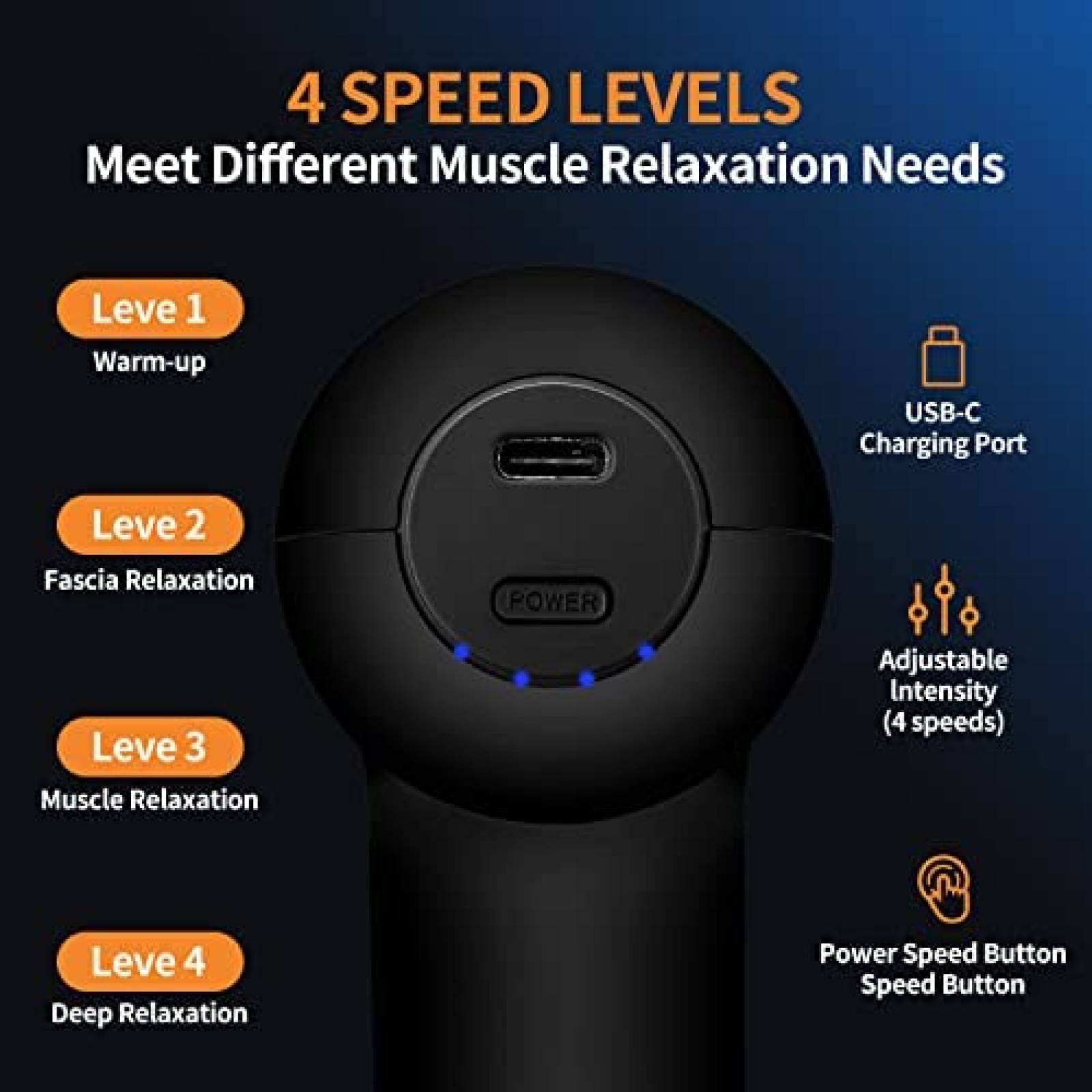 Mini Pistola de Masaje KOMBELLA Portatil de Tejidos Profundos