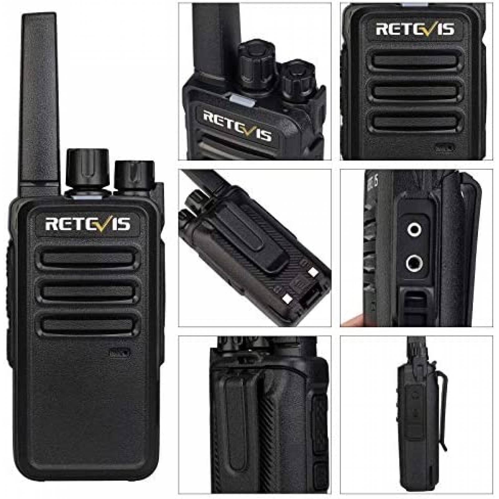 Kit 20 Radios Retevis RT68 Walkie Talkies Recargable -Negro