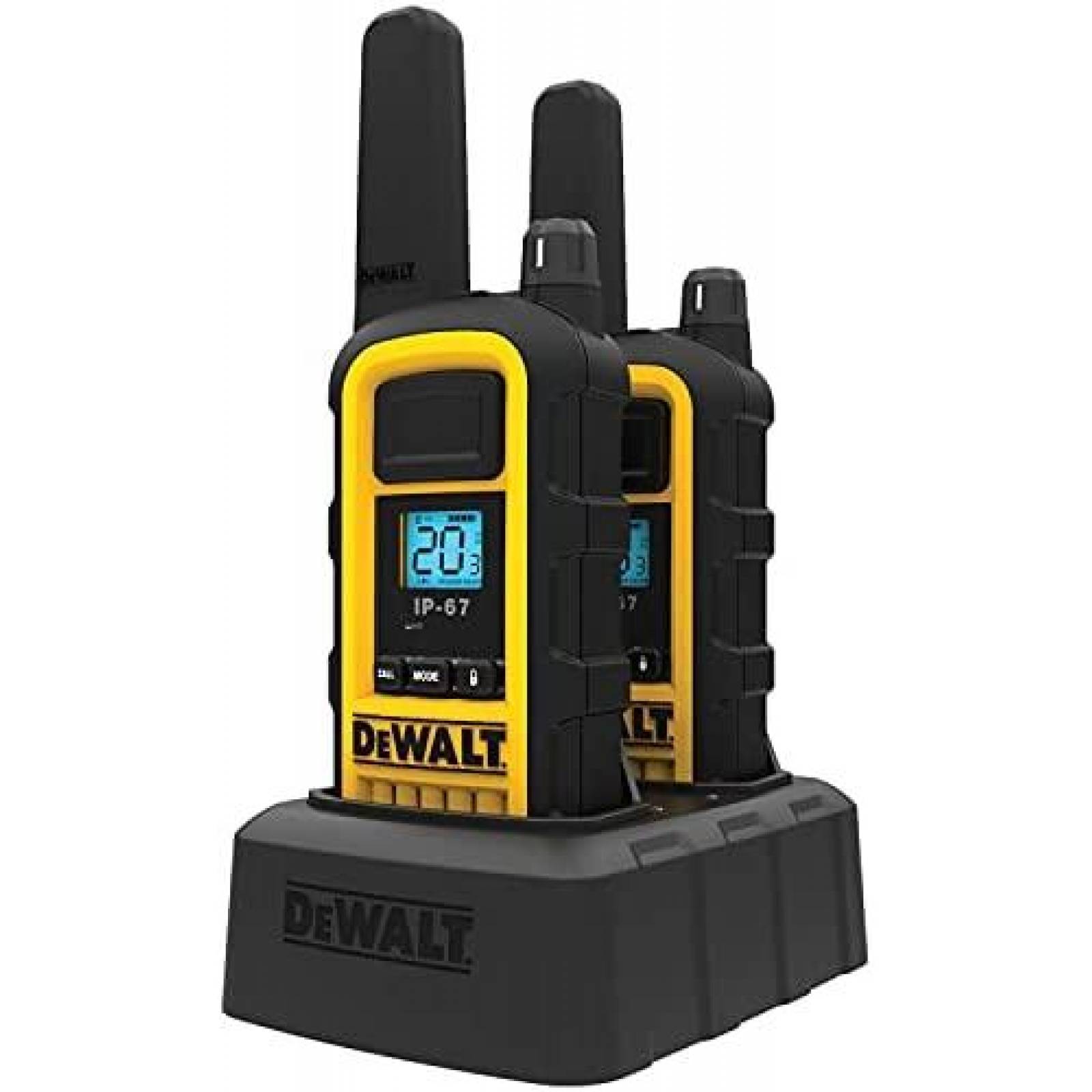 Walkie Talkies DEWALT DXFRS800 2 Pzs 2W Alto Rango -Amarillo
