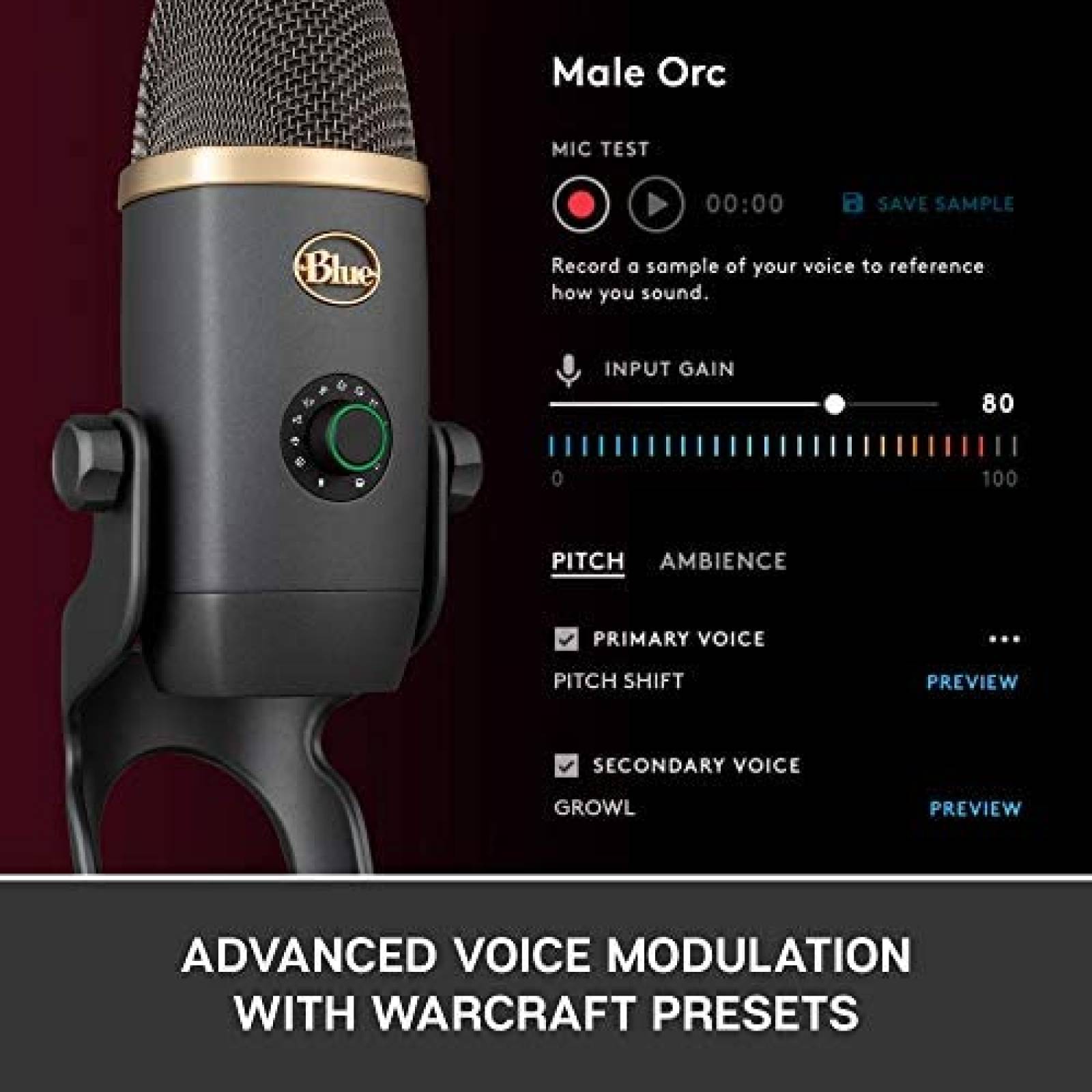 Microfono Blue Yeti X Modulacion de Voz Avanzada -Negro