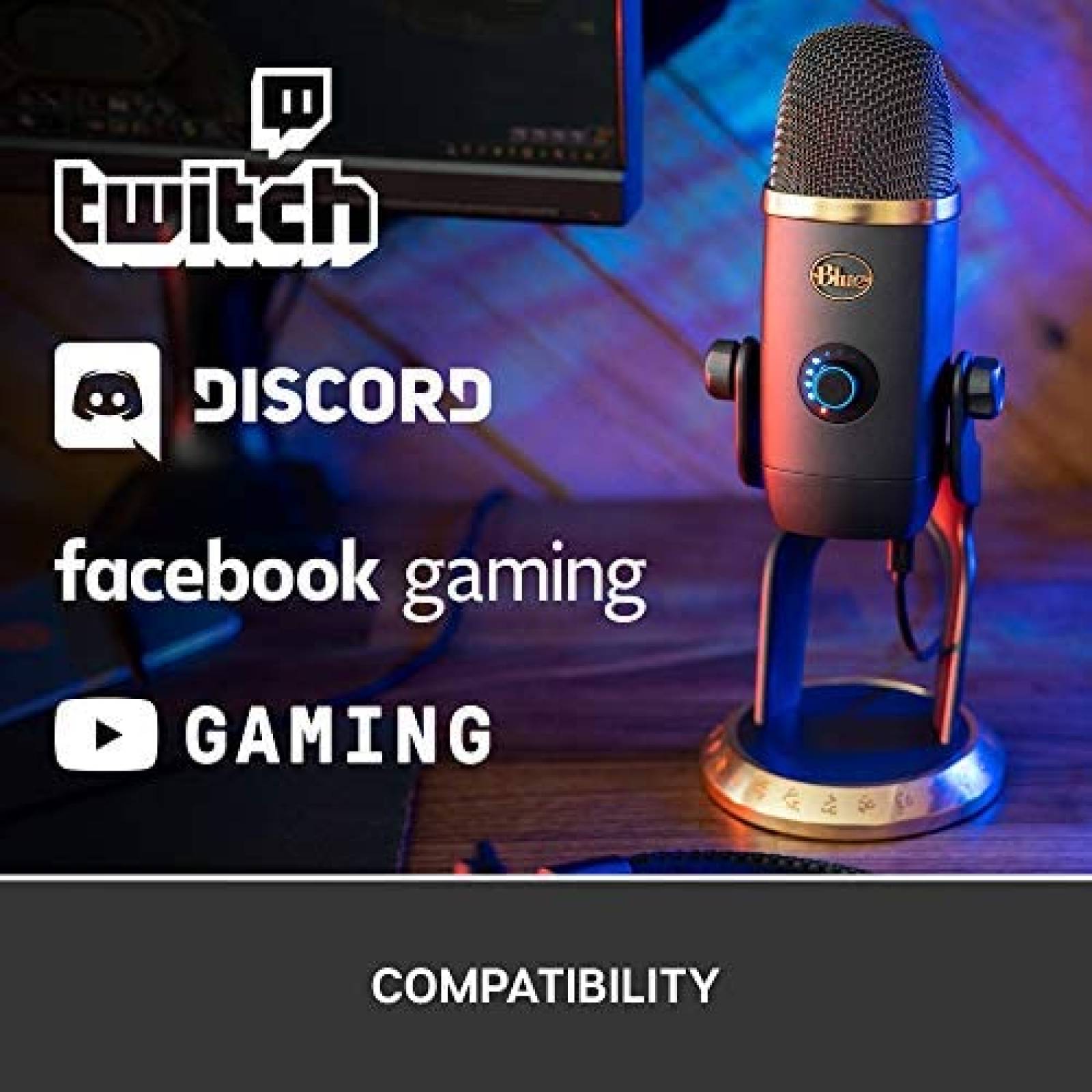 Microfono Blue Yeti X Modulacion de Voz Avanzada -Negro