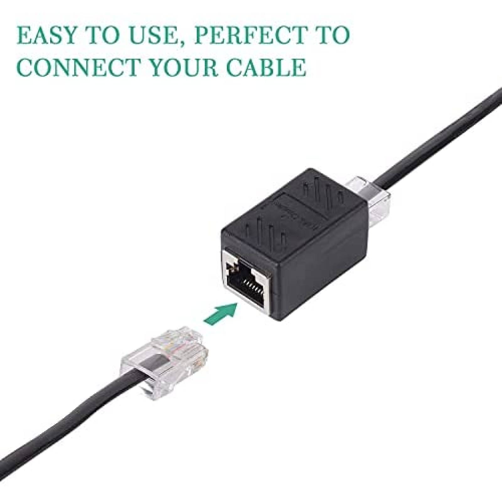 Pack adaptador para ethernet Vcall x2 RJ45 a RJ11 -Negro