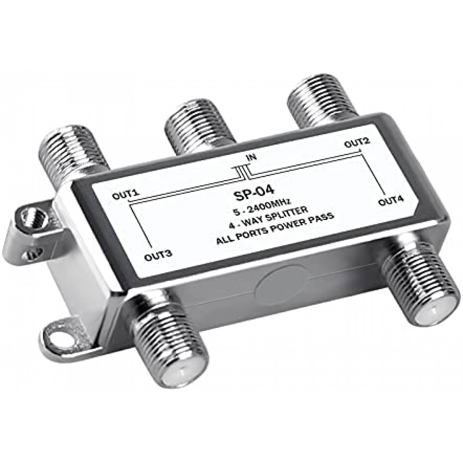 Divisor de Cable Coaxial de 4 Vias avedio SP-04 2400Mhz