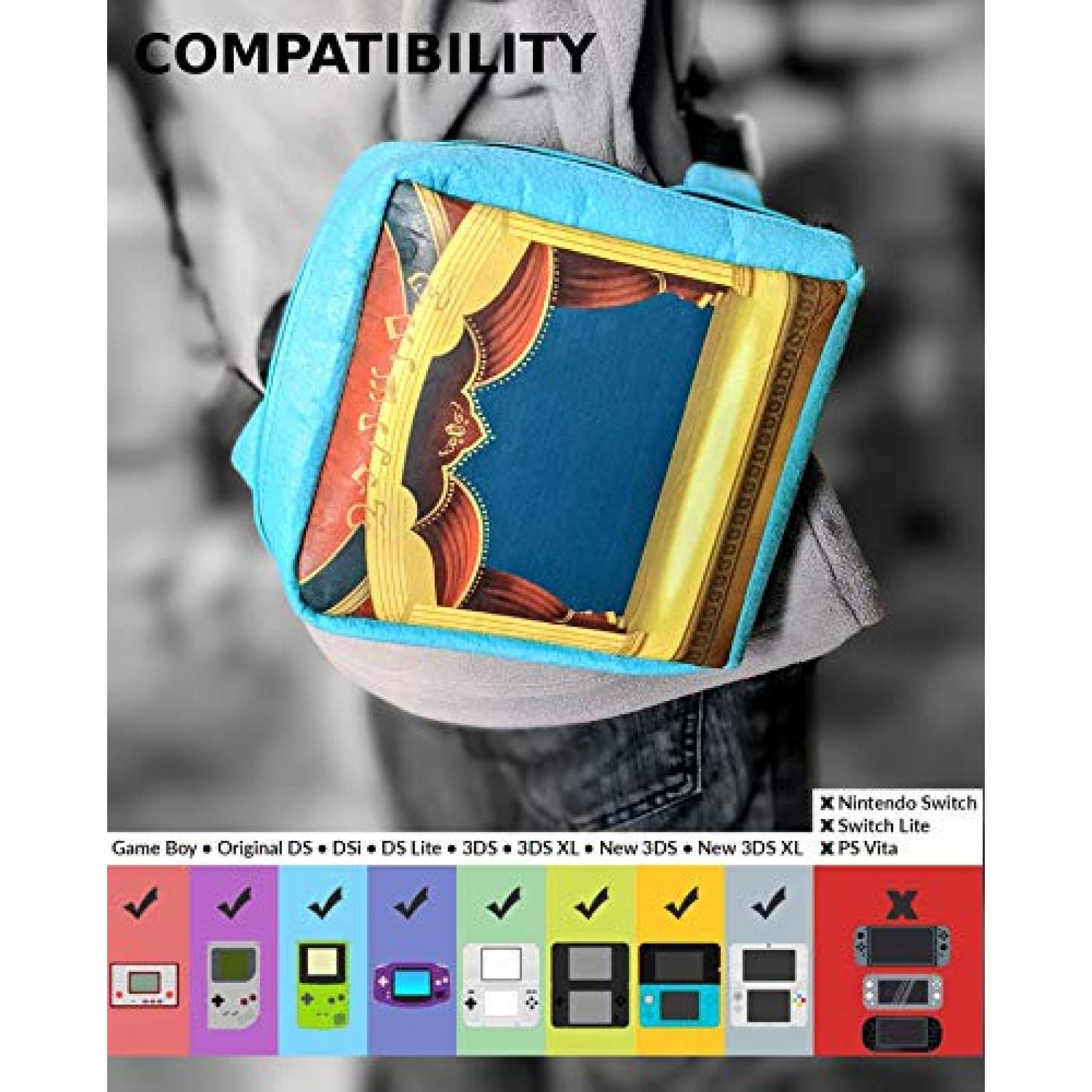 Bolsa de viaje Nintendo 3DS MiniMax con 2 juegos -Colorido