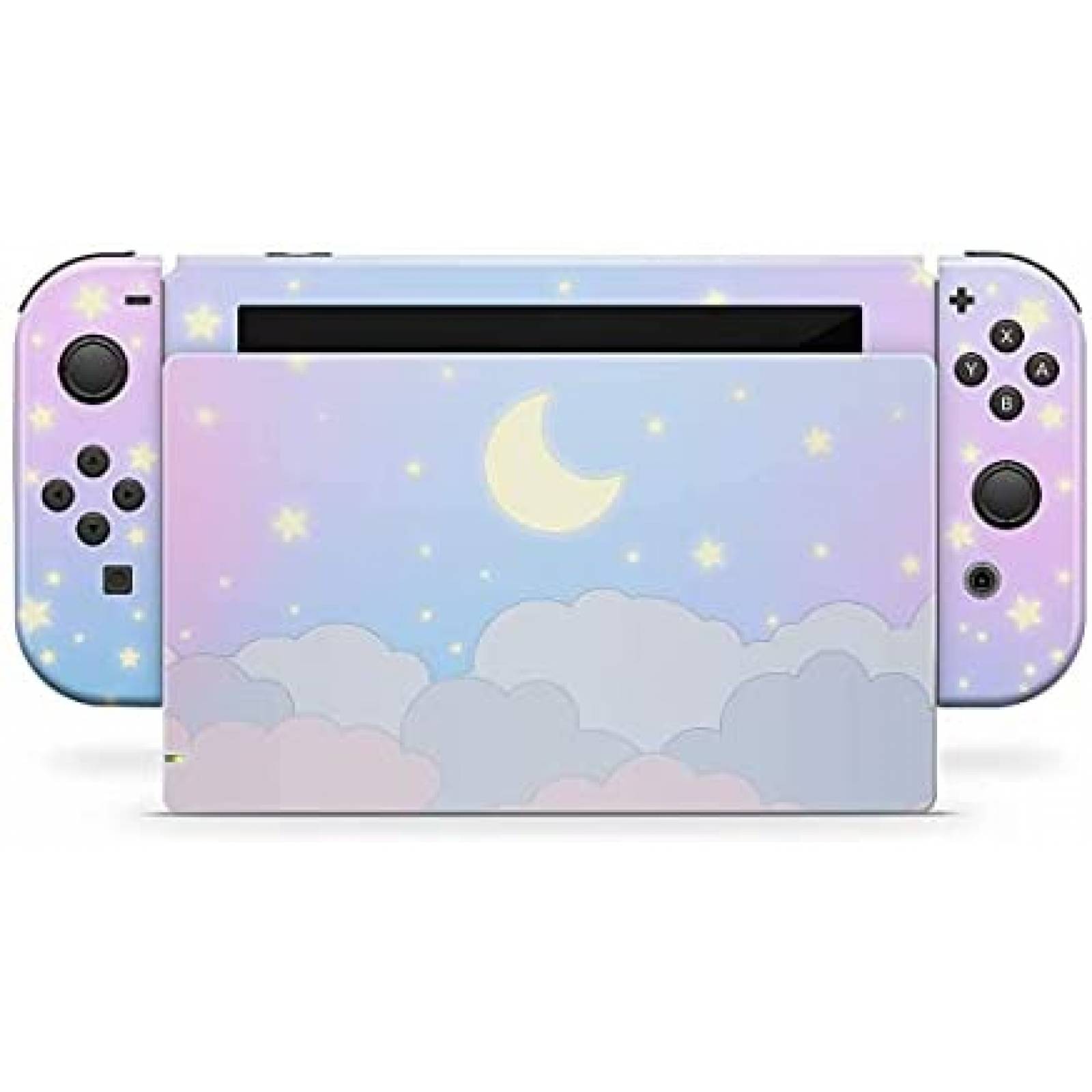 Skin Consola TACKY DESING Nintendo Switch Nubes Luna -Morado