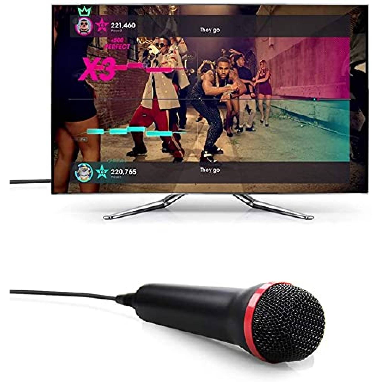 Paquete Microfonos para Consola Drimoor 2pzas Cable 13ft