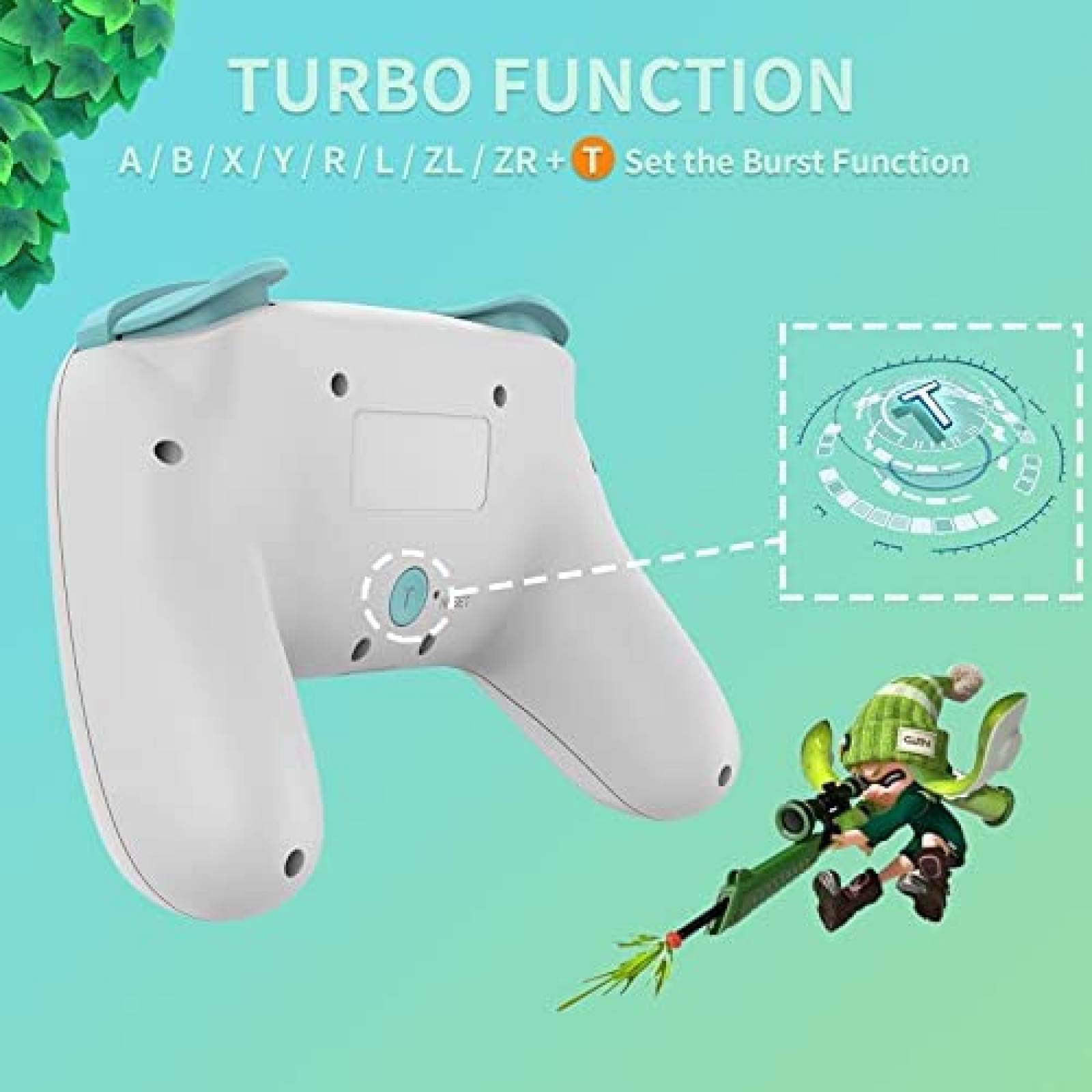 Control Nintendo switch pro Momen inalambrico -Azul/blanco