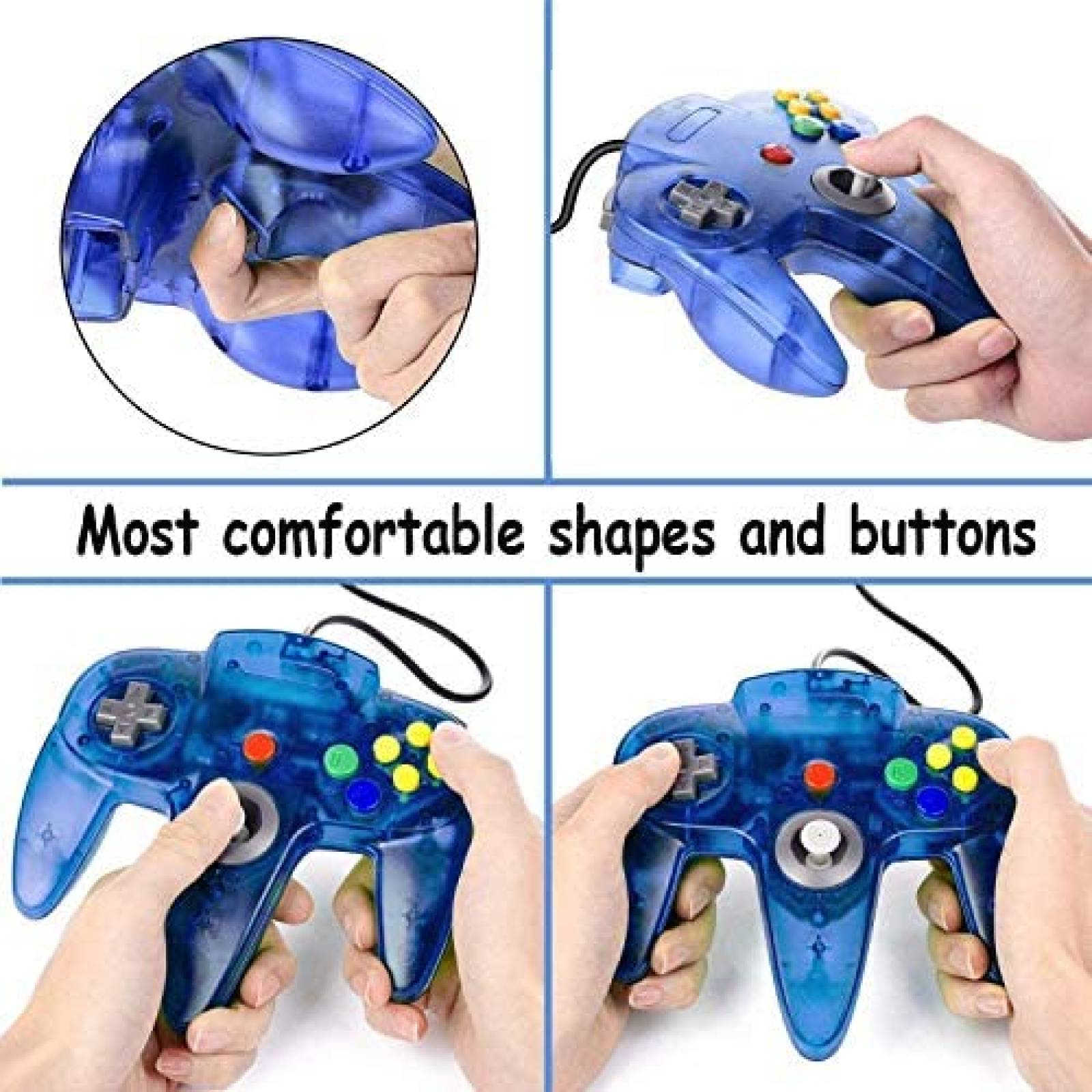Controles King Smart N64 Paquete de 2 para Nintendo 64