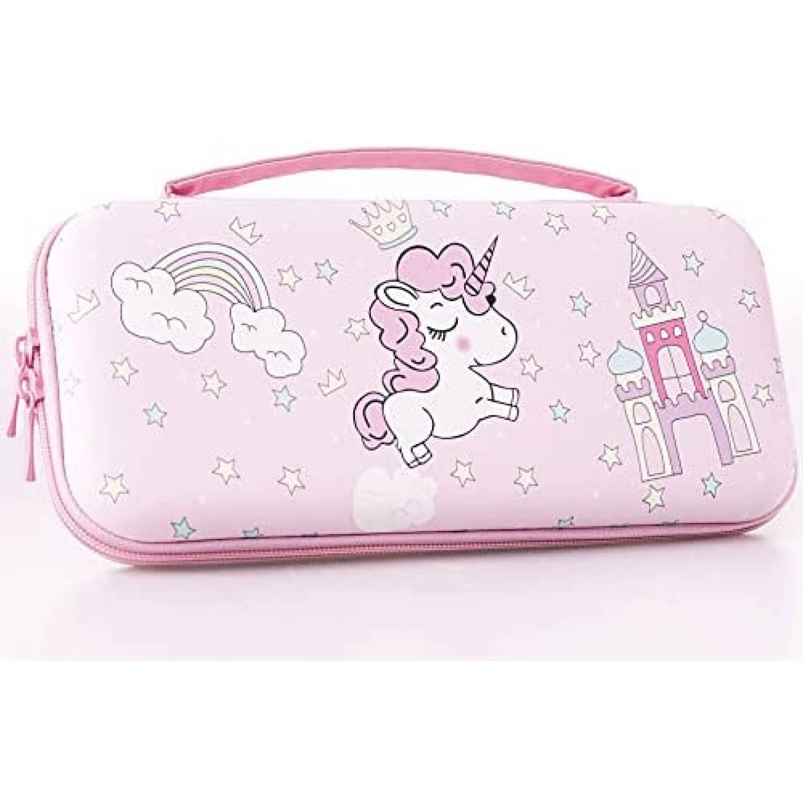 Estuche FANPL Unicornio Rigido Para Nintendo Switch -Rosa