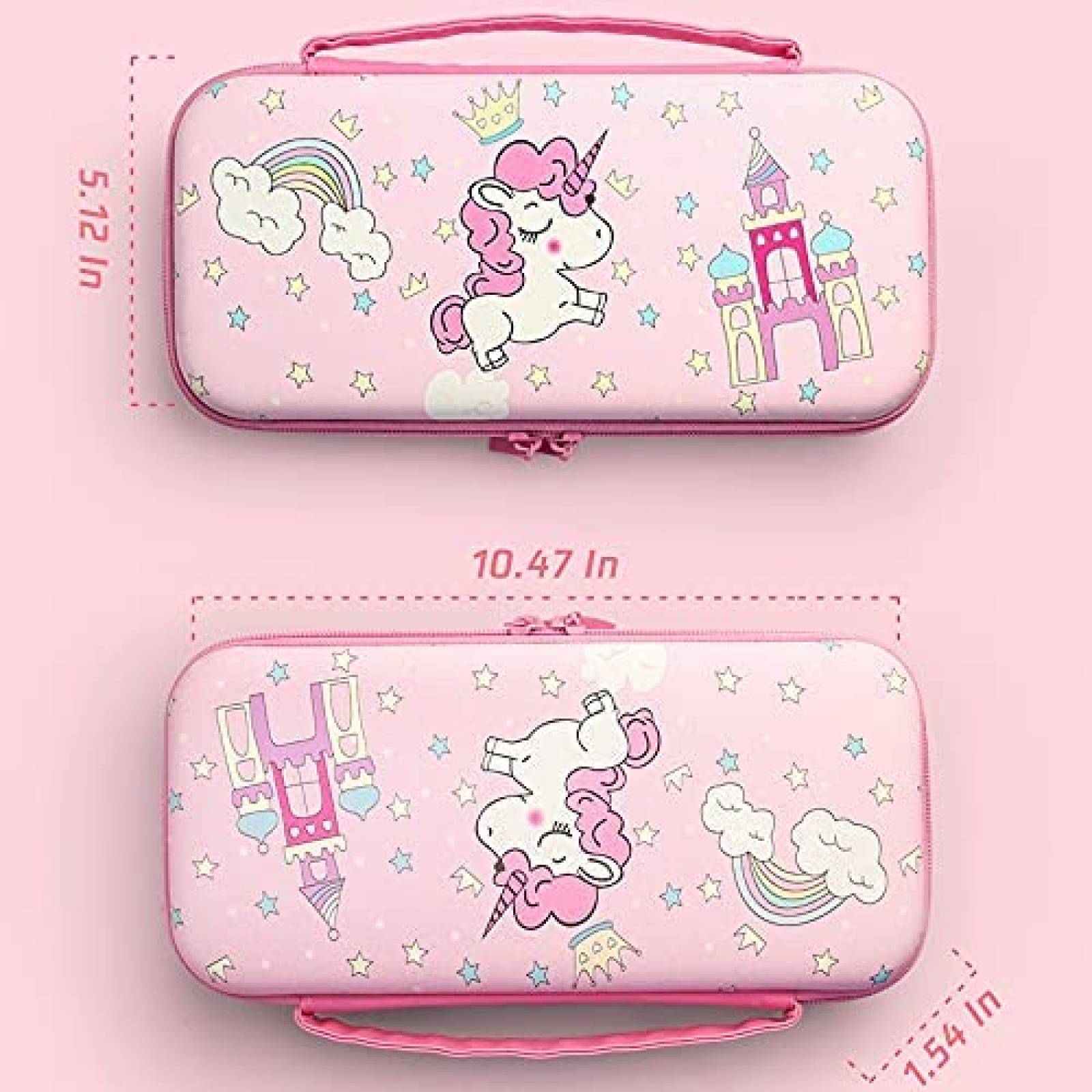 Estuche FANPL Unicornio Rigido Para Nintendo Switch -Rosa
