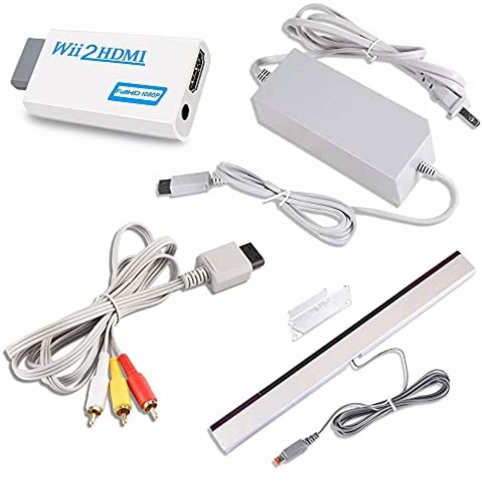 Paquete de accesorios para Wii Xahpower 4 en 1 -Blanco