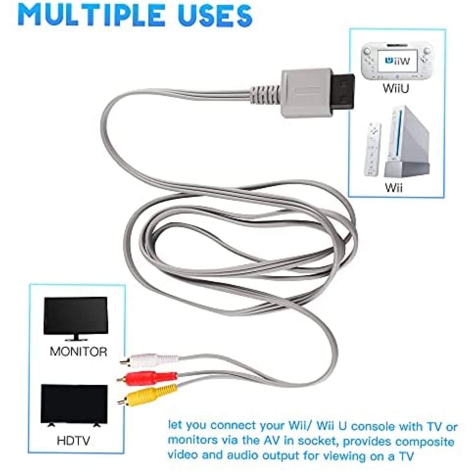 Paquete de accesorios para Wii Xahpower 4 en 1 -Blanco