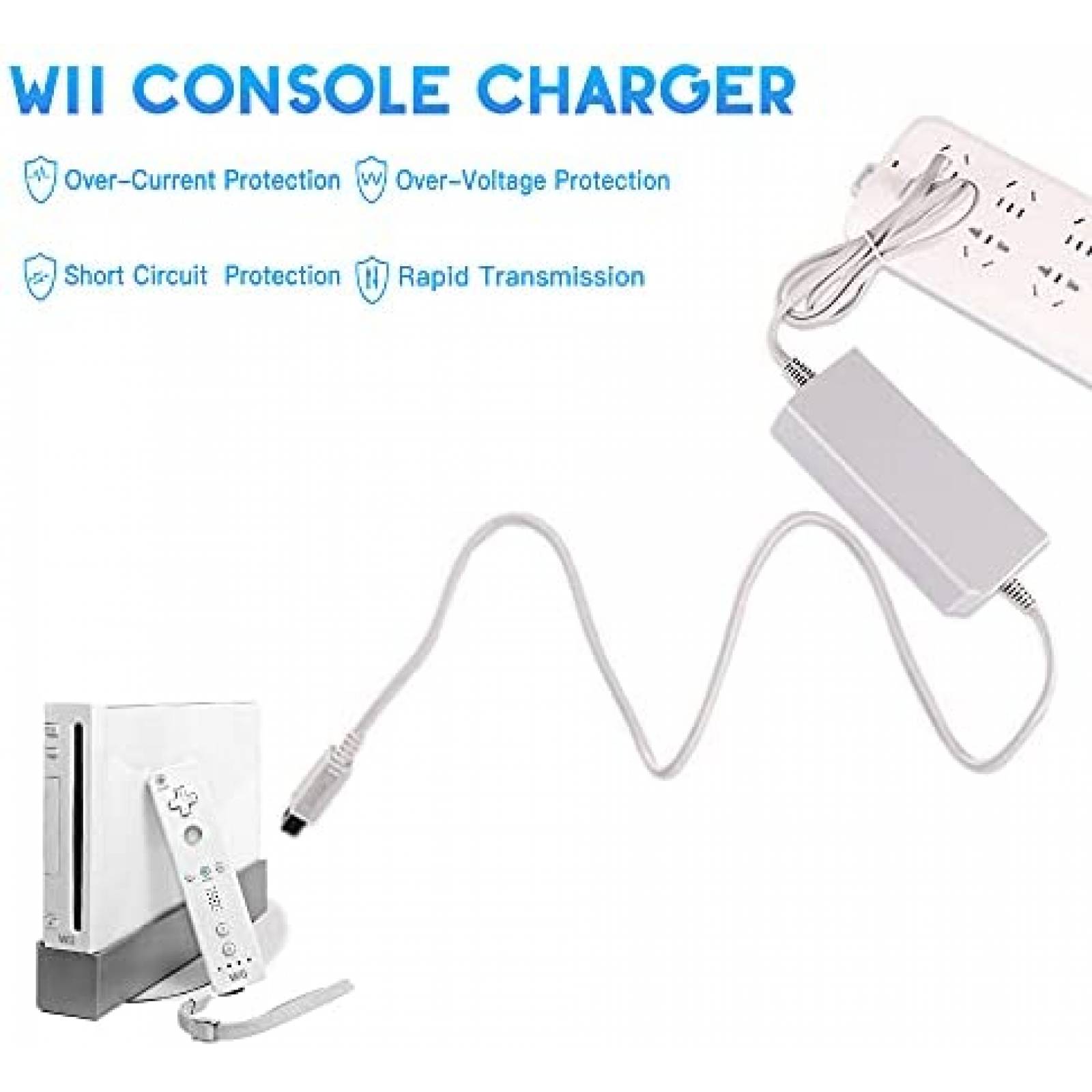 Paquete de accesorios para Wii Xahpower 4 en 1 -Blanco