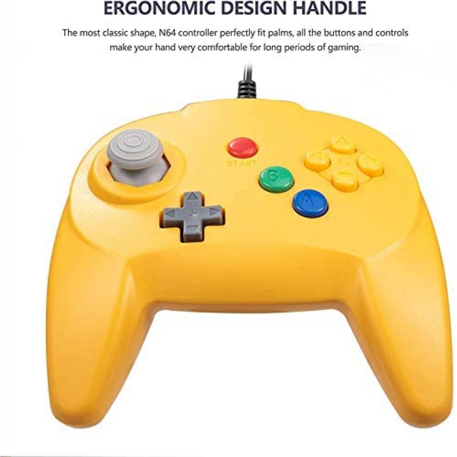 Control Gaming MODESLAB N64 2 unidades Cable -Amarillo
