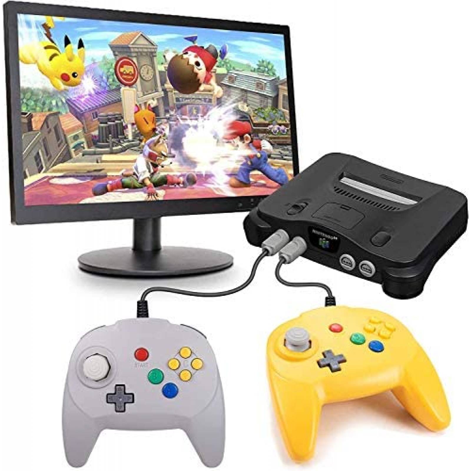 Control Gaming MODESLAB N64 2 unidades Cable -Amarillo