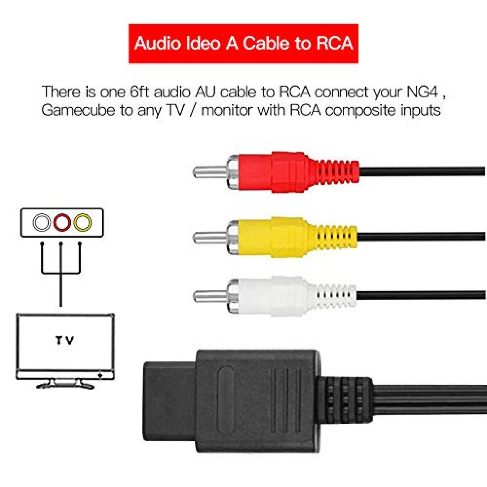 Cable Poder NOVEMS AV Compatible Consolas Videojuegos -Negro