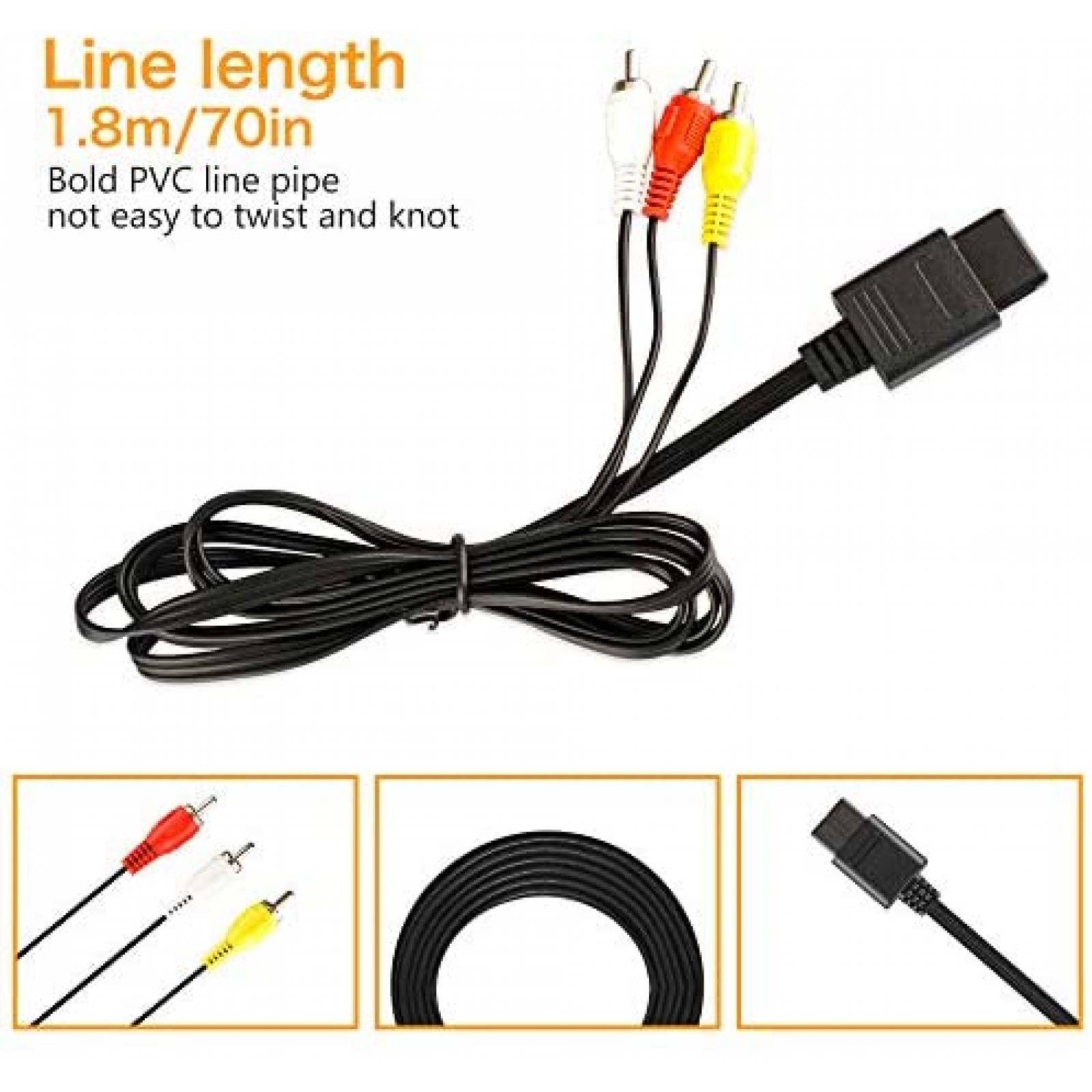 Cable Alimentador Xahpower Compatible con Nintendo 64 -Negro