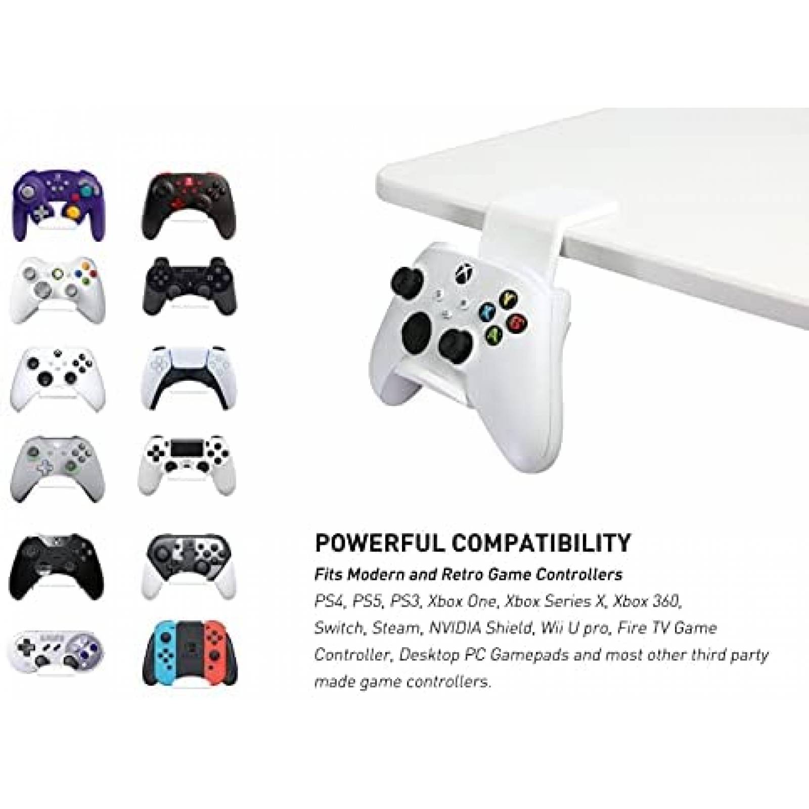Soporte de Mesa OAPRIRE para Control Gamer 2 Pzs -Blanco