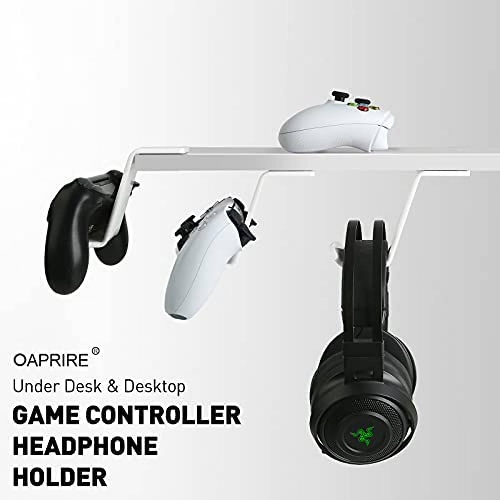 Soporte de Mesa OAPRIRE para Control Gamer 2 Pzs -Blanco
