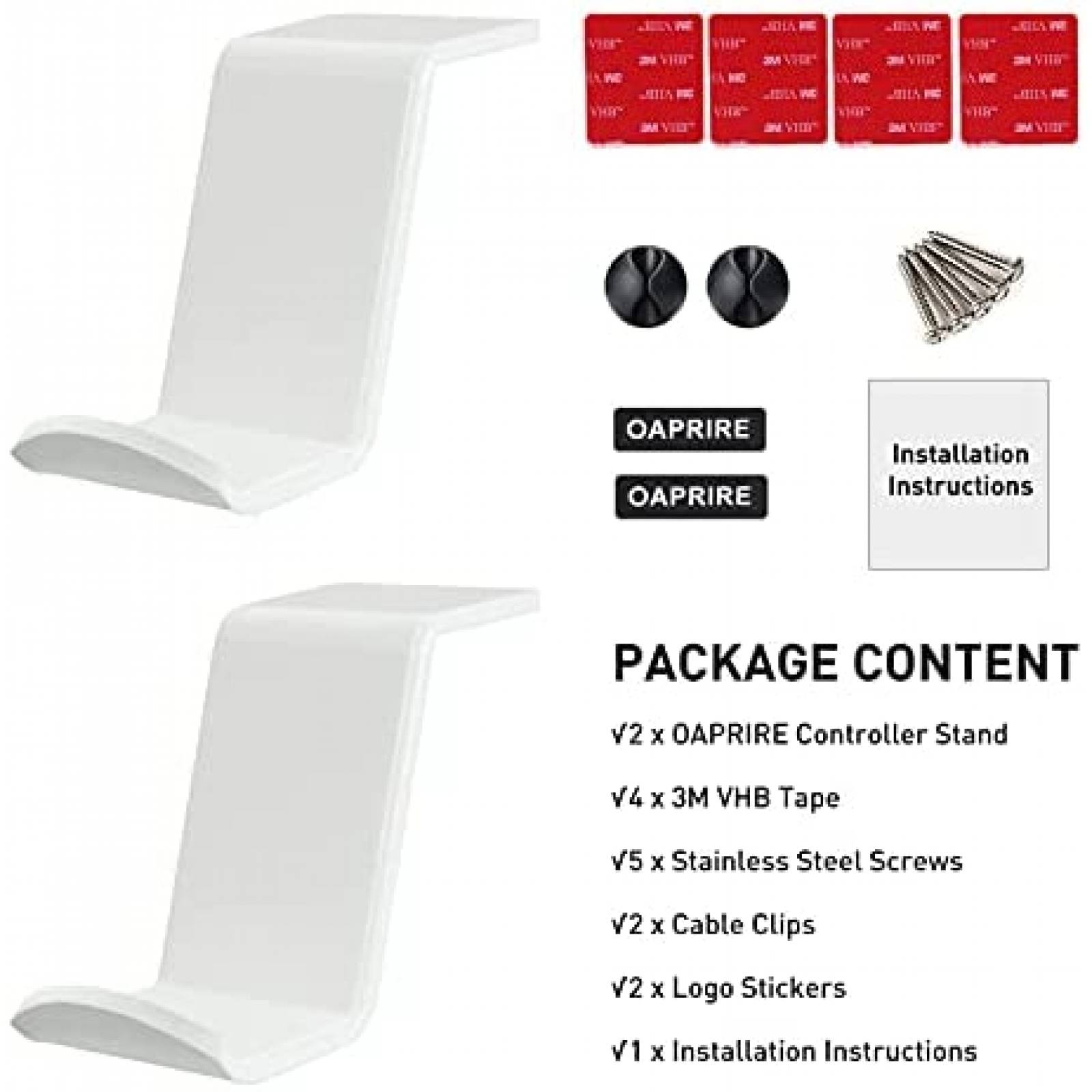 Soporte de Mesa OAPRIRE para Control Gamer 2 Pzs -Blanco
