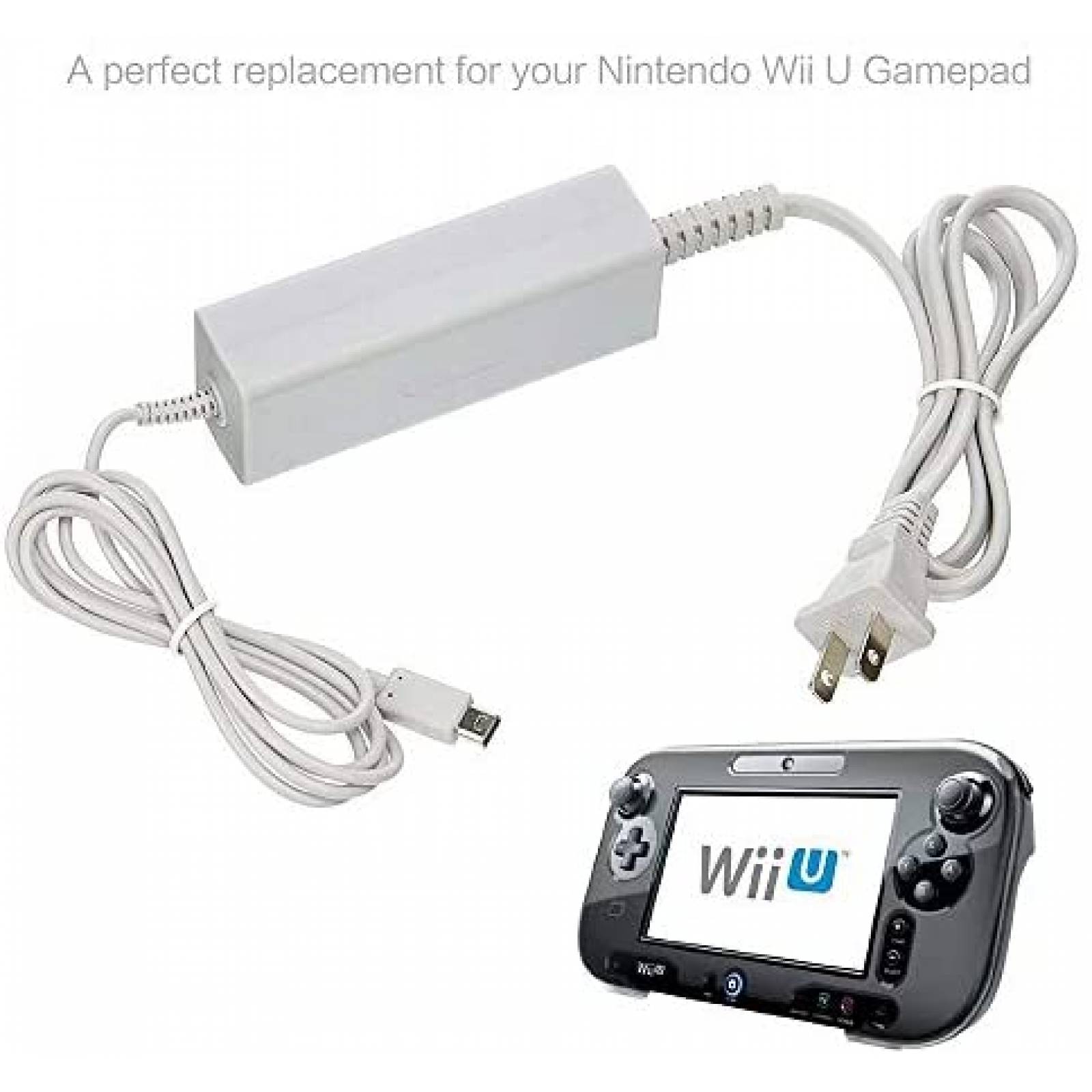Cargador de Consola Xahpower AC para Nintendo Wii U -Gris