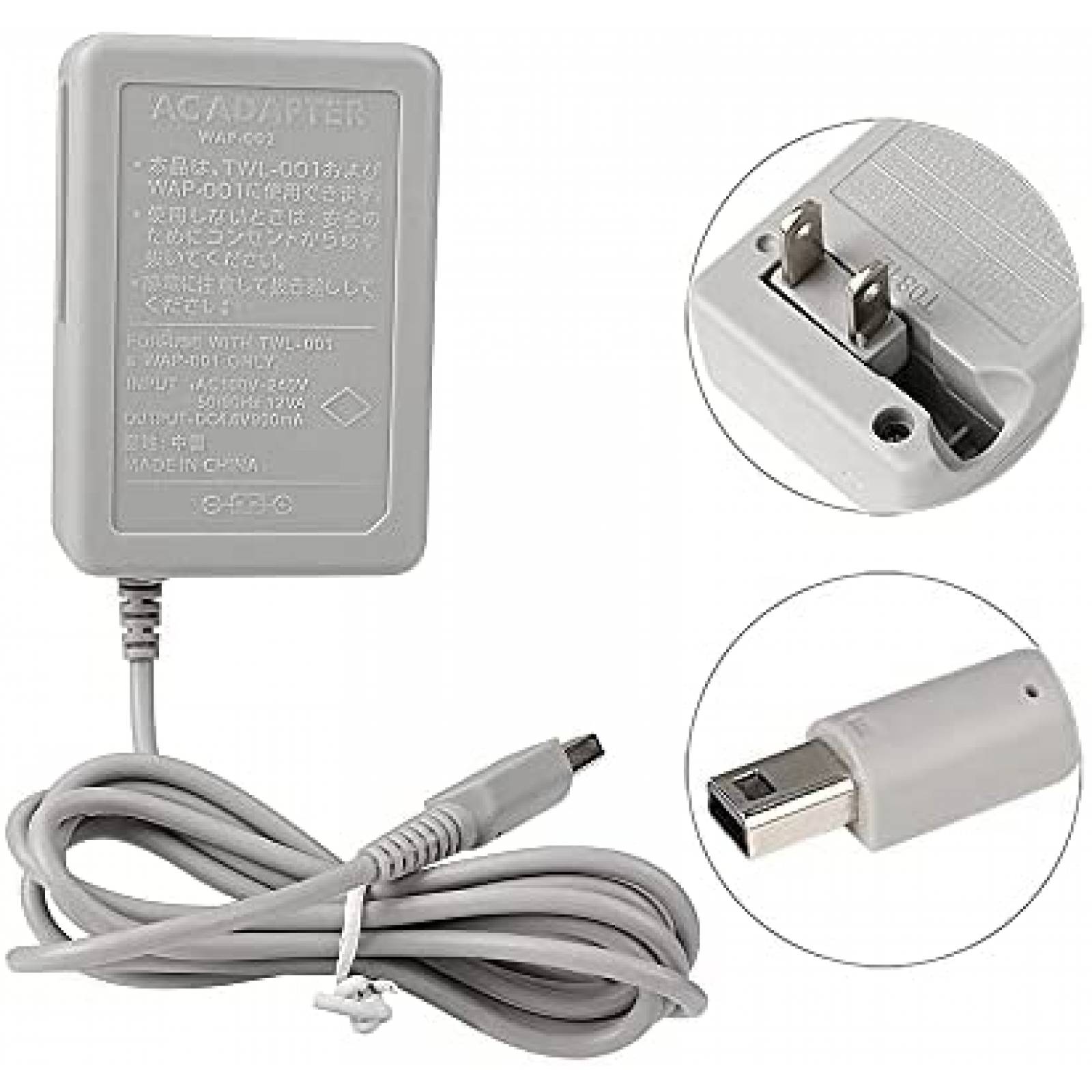 Cargador CSTESVN Compatible Con Nintendo New 3DS -Gris